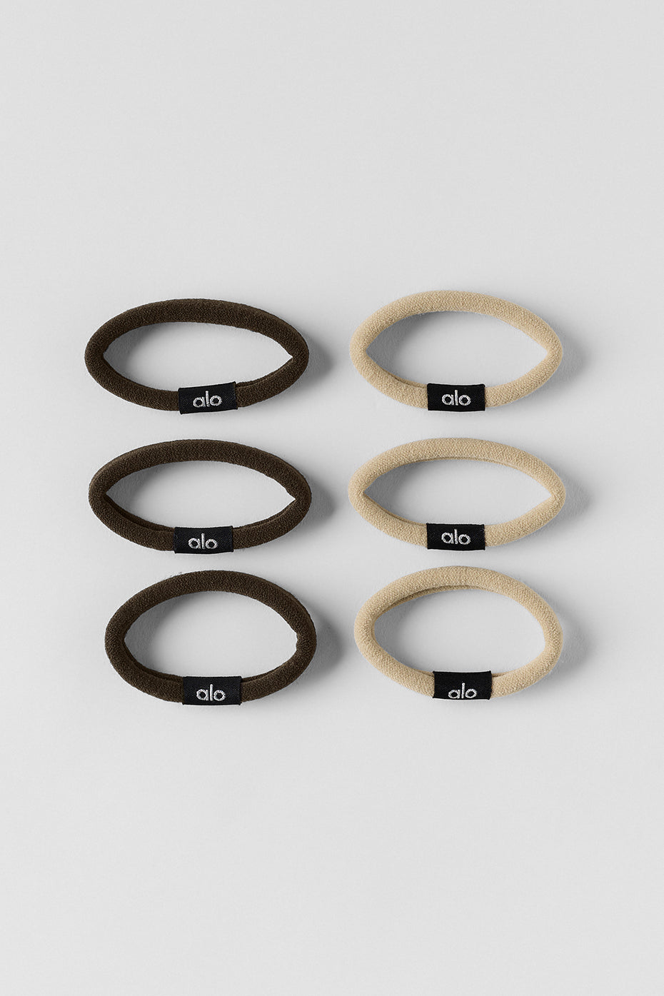 Untangled Hair Tie (6-Pack) - Beige/Espresso--2