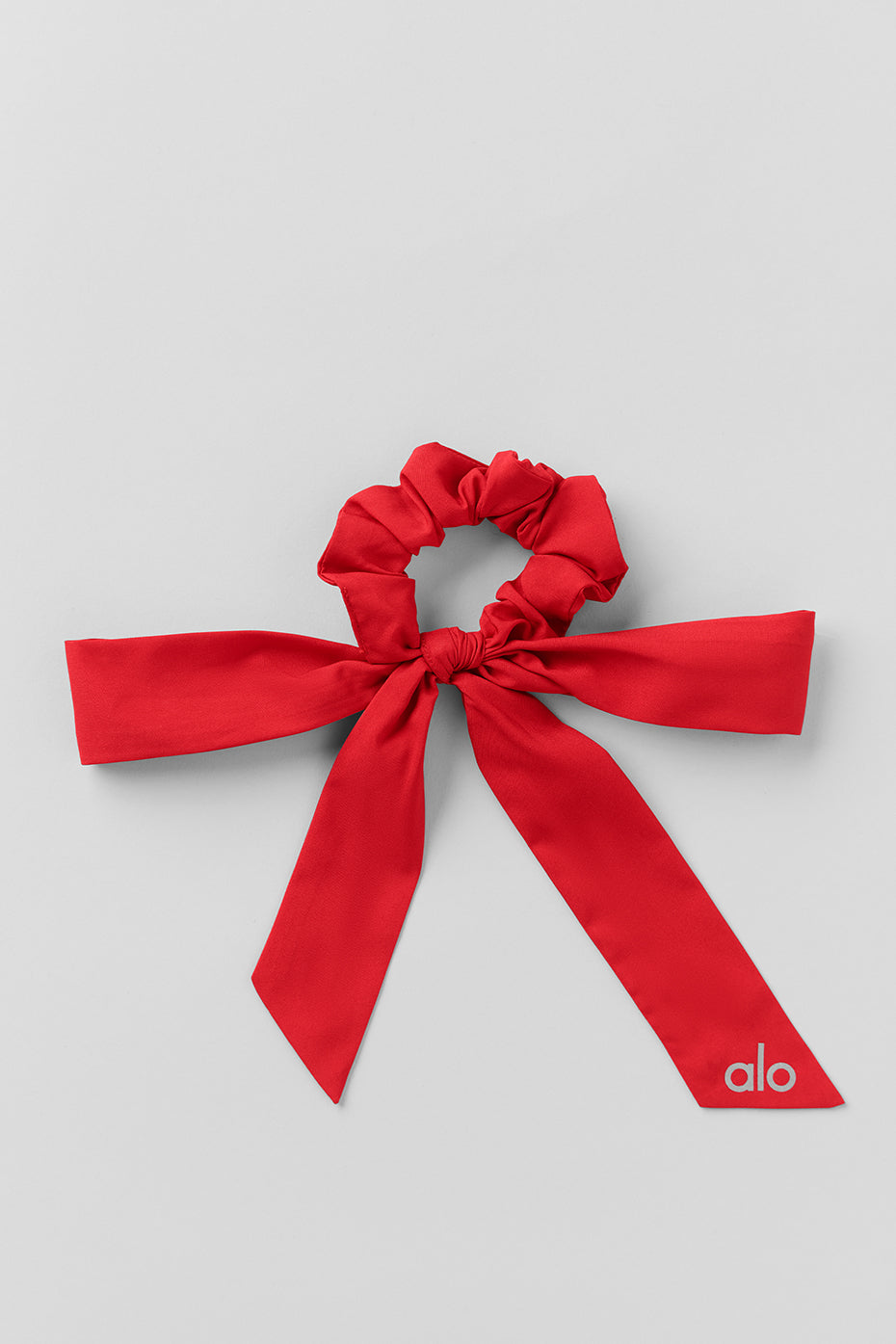 Love Knots Tie Scrunchie - Bright Red--0