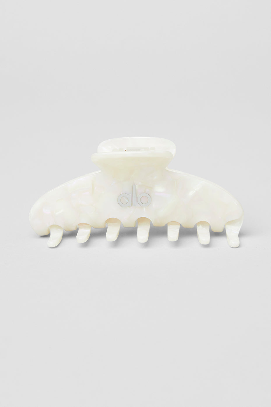 90's Claw Clip - White Pearl--1