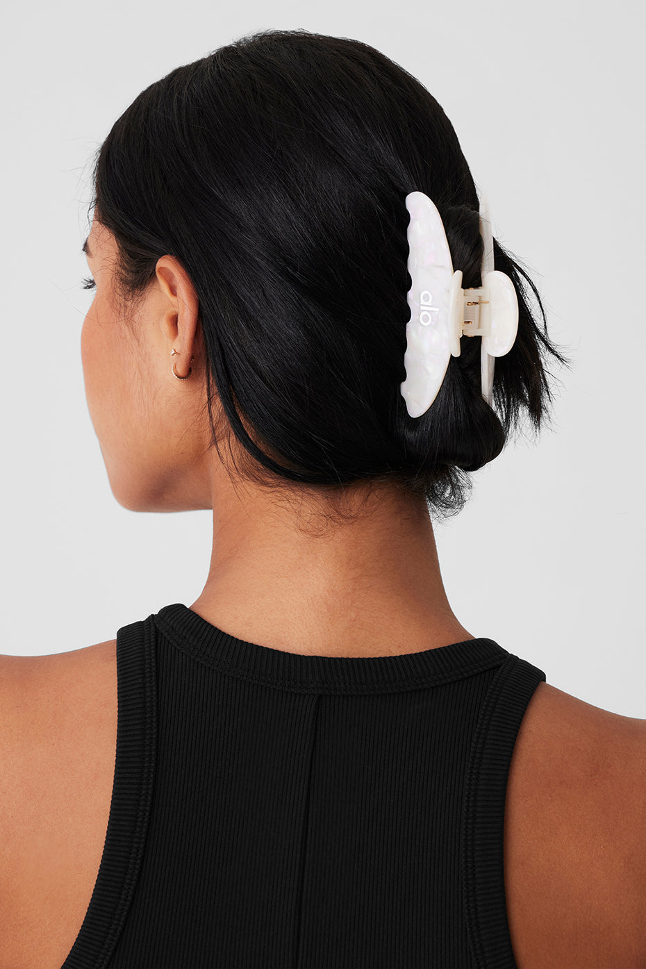 90's Claw Clip - White Pearl--3