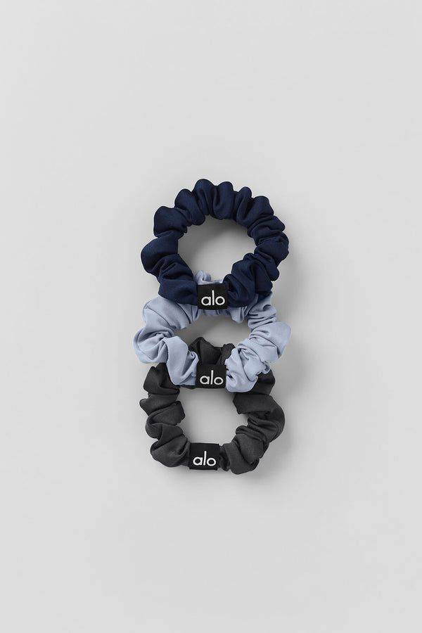 Fresh Mini Scrunchie 3-Pack - Winter Frost/Navy/Anthracite