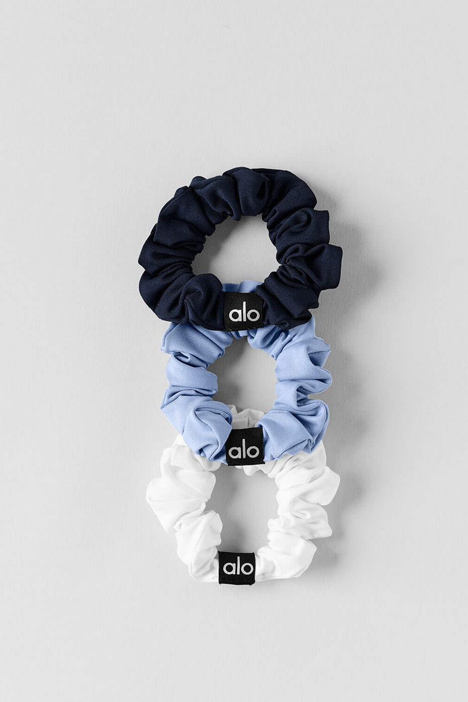 Fresh Mini Scrunchie 3-Pack - Light Provence Blue/Navy/White--1