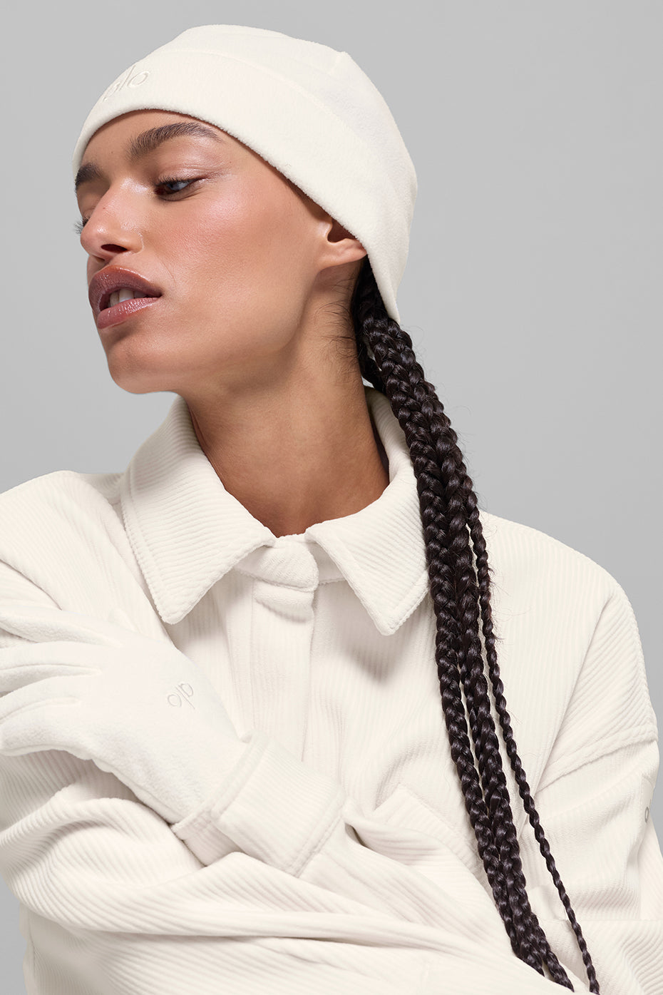 Performance Fleece Beanie - Ivory/Ivory--0