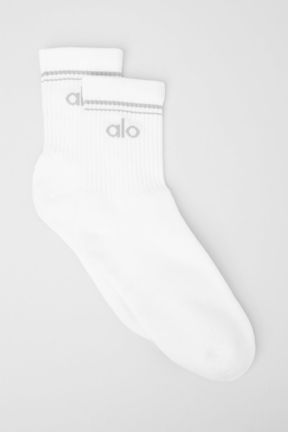 Unisex Half-Crew Throwback Sock - White/Titanium--0