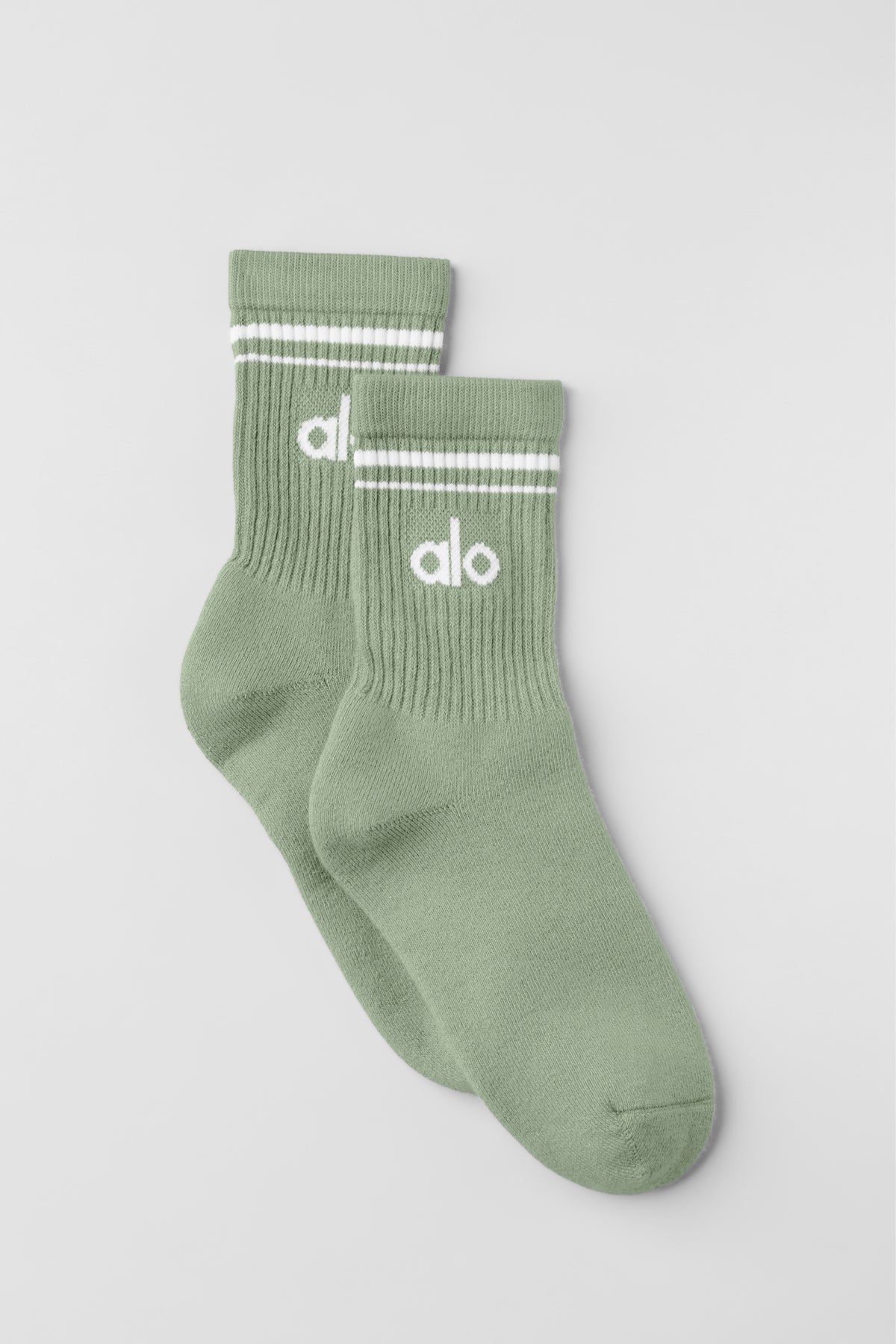 Unisex Half-Crew Throwback Sock - Dune Grass/White--0