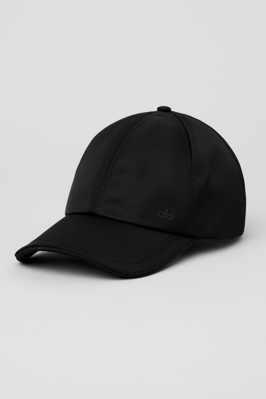 Satin Off-Duty Cap - Black--0