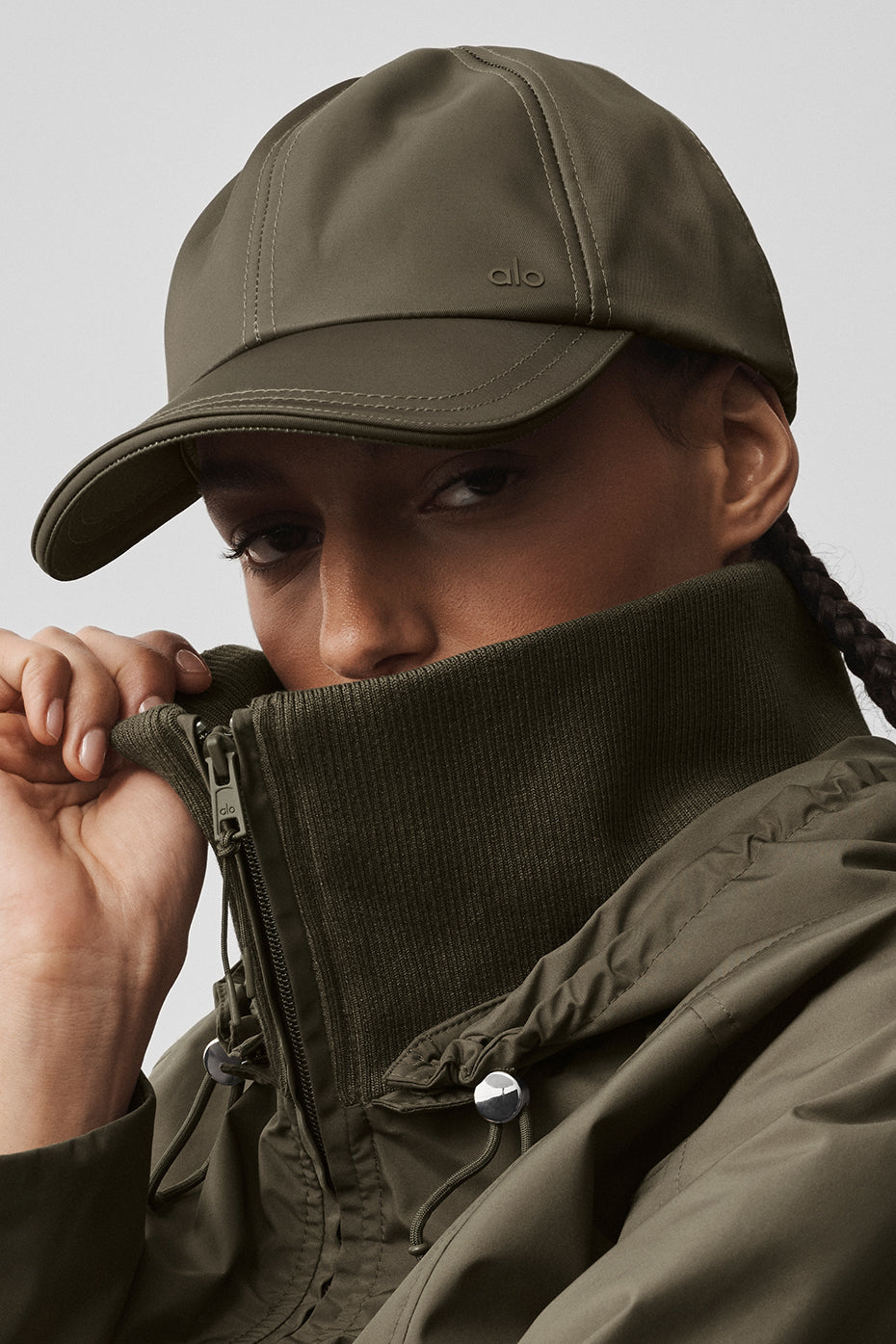 Satin Off-Duty Cap - Olive Tree--1