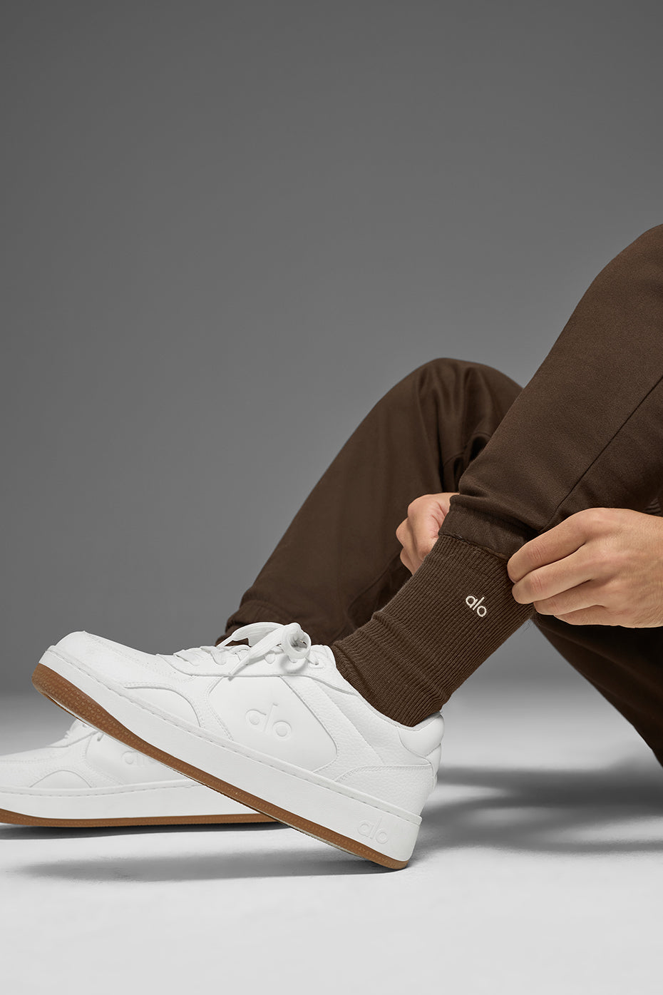 Unisex Half-Crew Understated Sock - Espresso--2