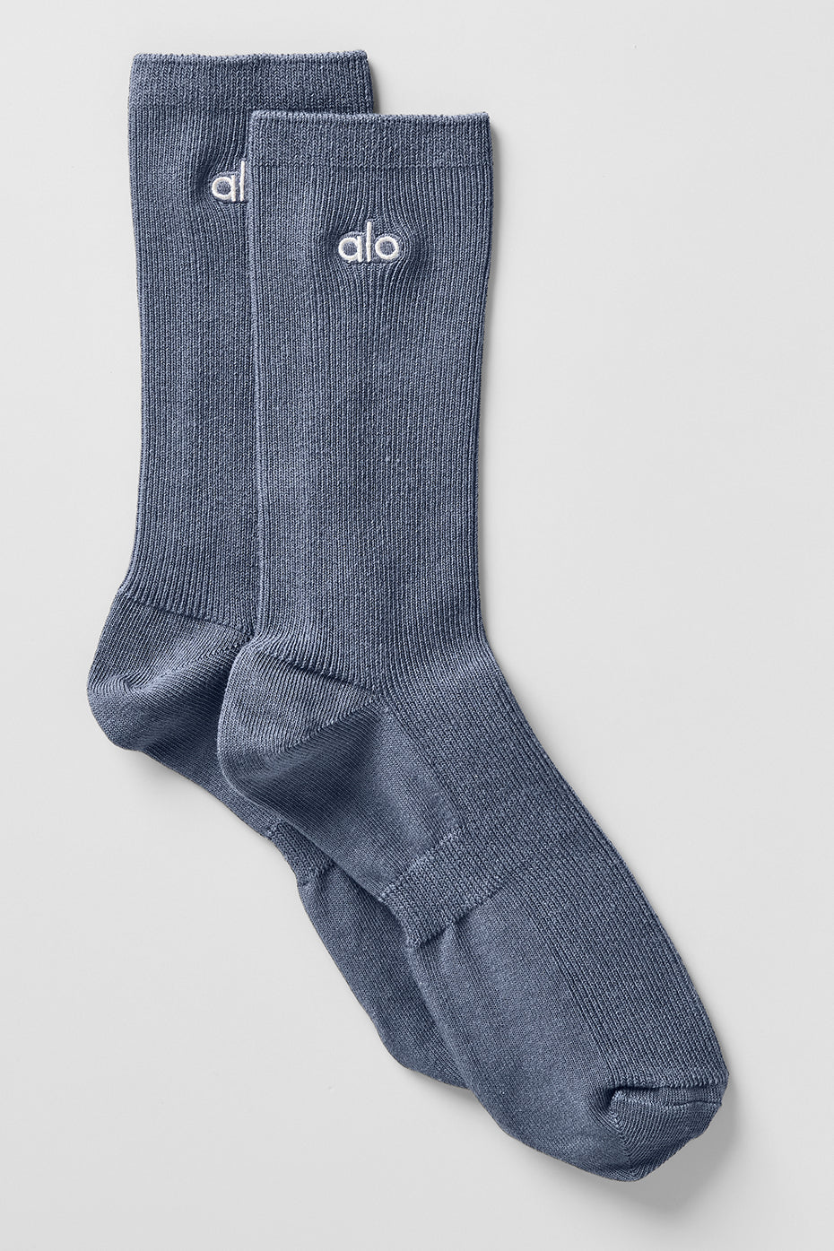 Unisex Half-Crew Understated Sock - Bluestone--0