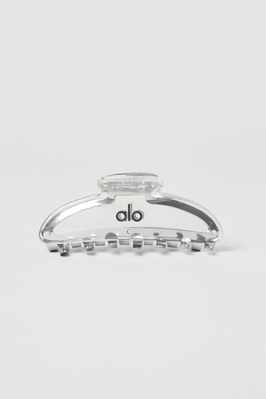 Acrylic Illusion Claw Clip - Clear Acetate/Chrome--1