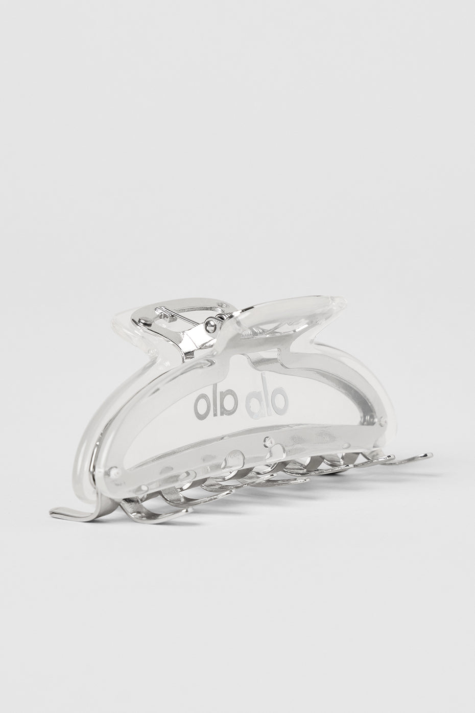 Acrylic Illusion Claw Clip - Clear Acetate/Chrome--0