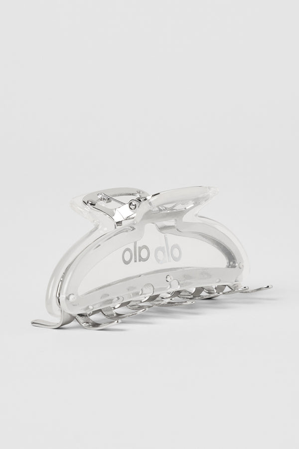 Acrylic Illusion Claw Clip - Clear Acetate/Chrome