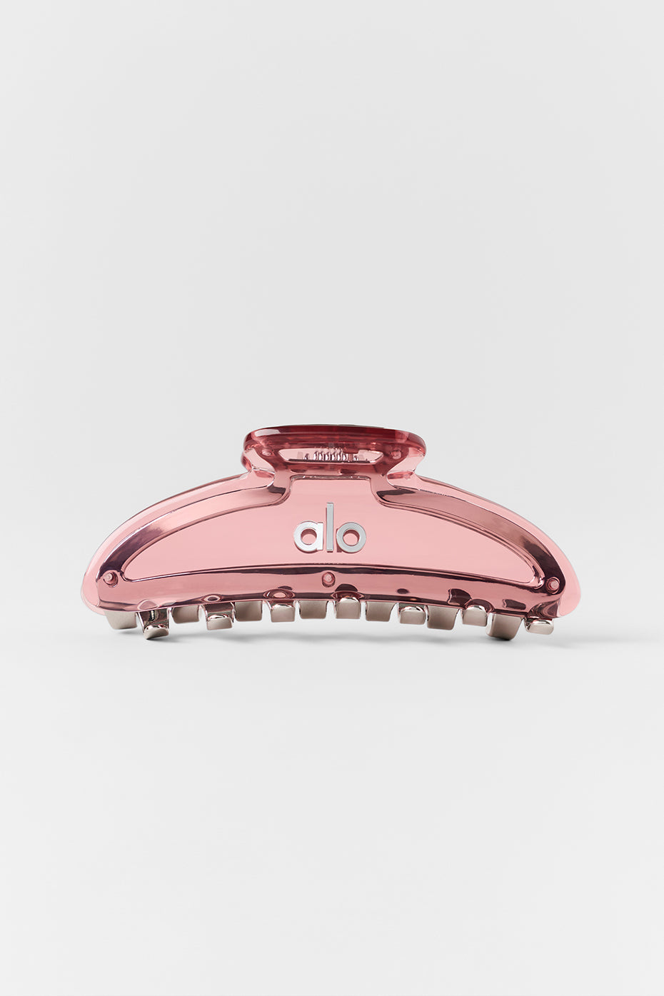 Acrylic Illusion Claw Clip - Vintage Pink/Chrome--1