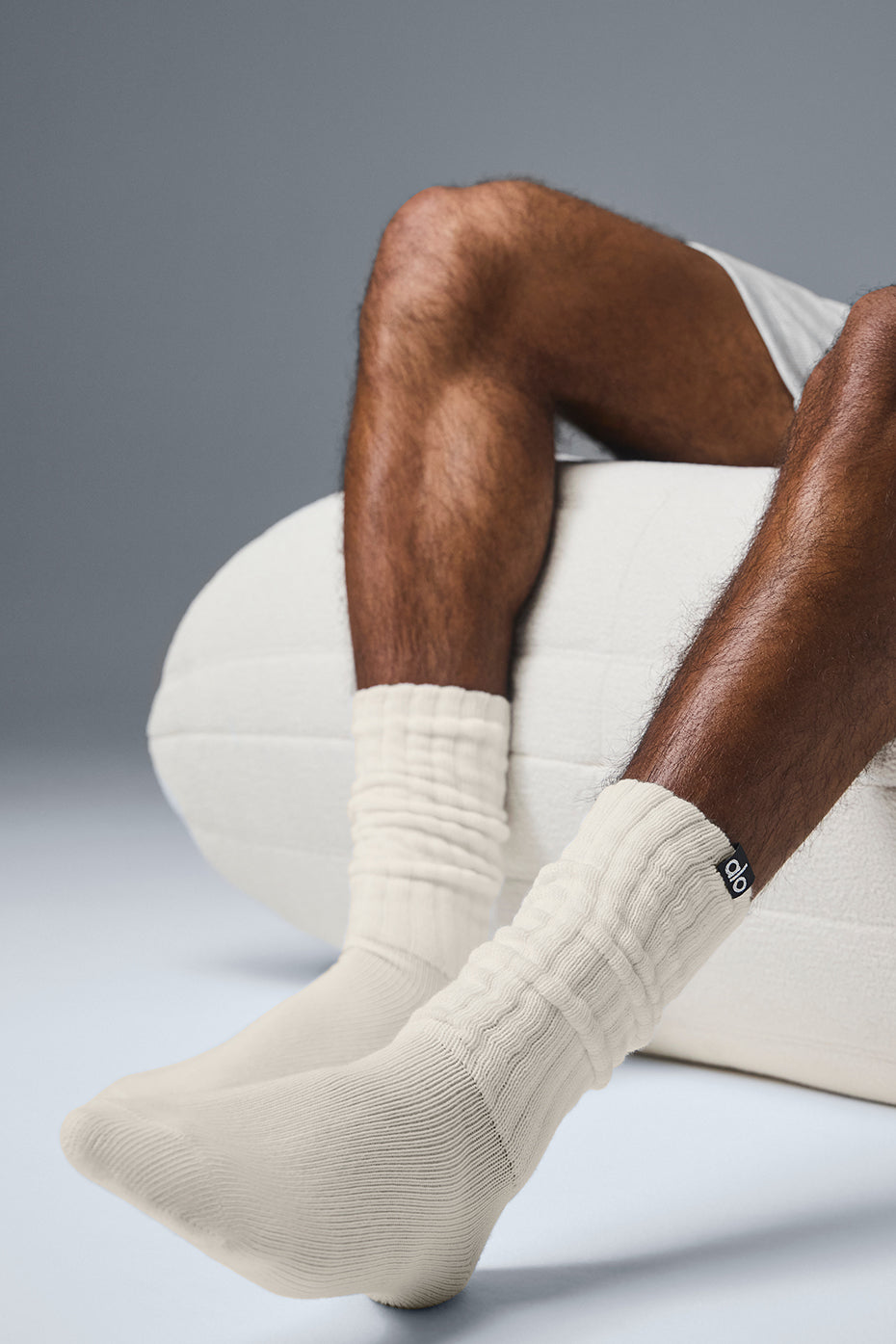 Unisex Scrunch Sock - Bone--2