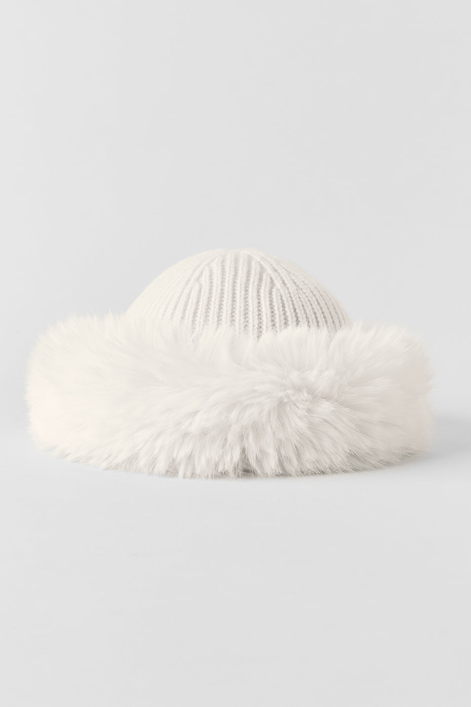 Courchevel Cashmere Faux Fur Beanie - Ivory--1