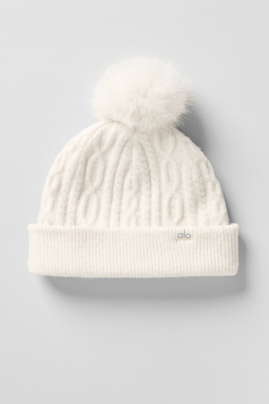 Cable Knit Winter Bliss Beanie - Ivory--1