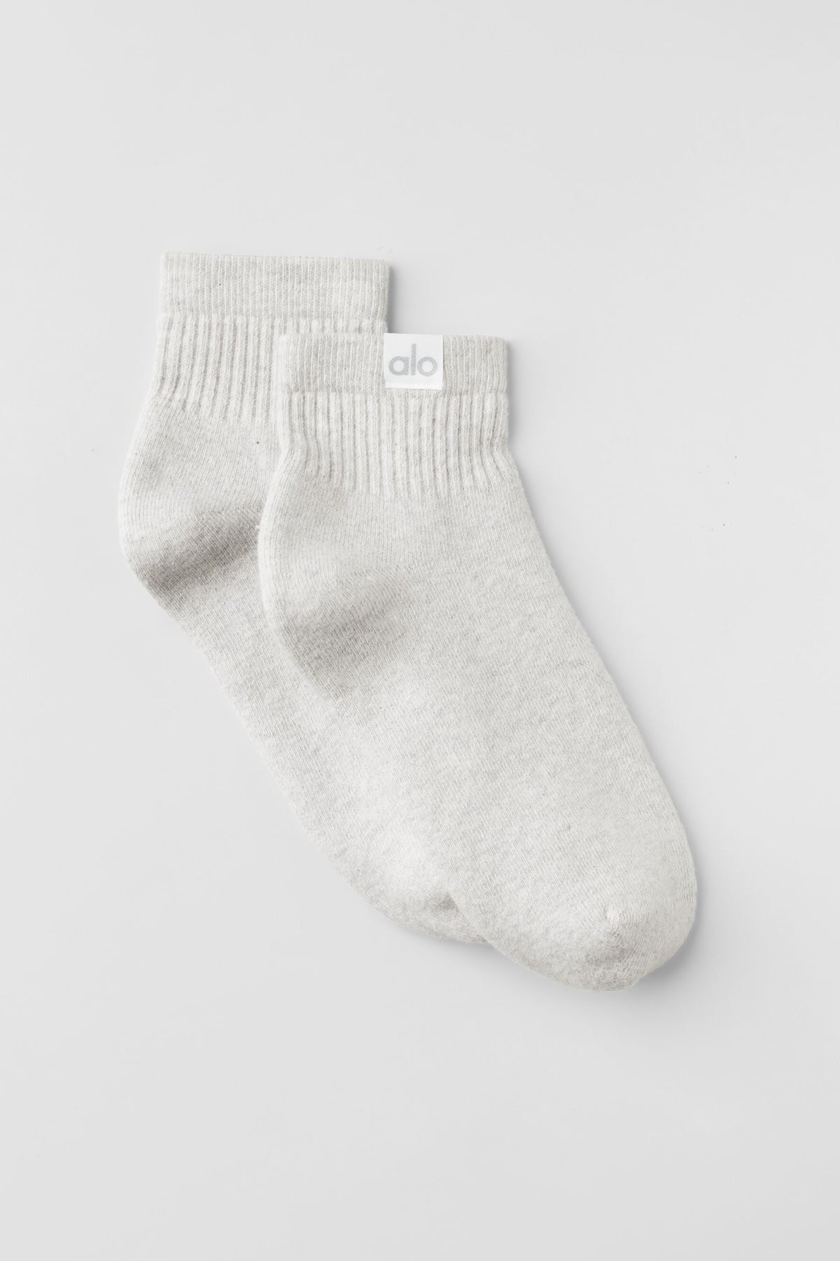 Quarter Crew Street Sock - White Heather--0