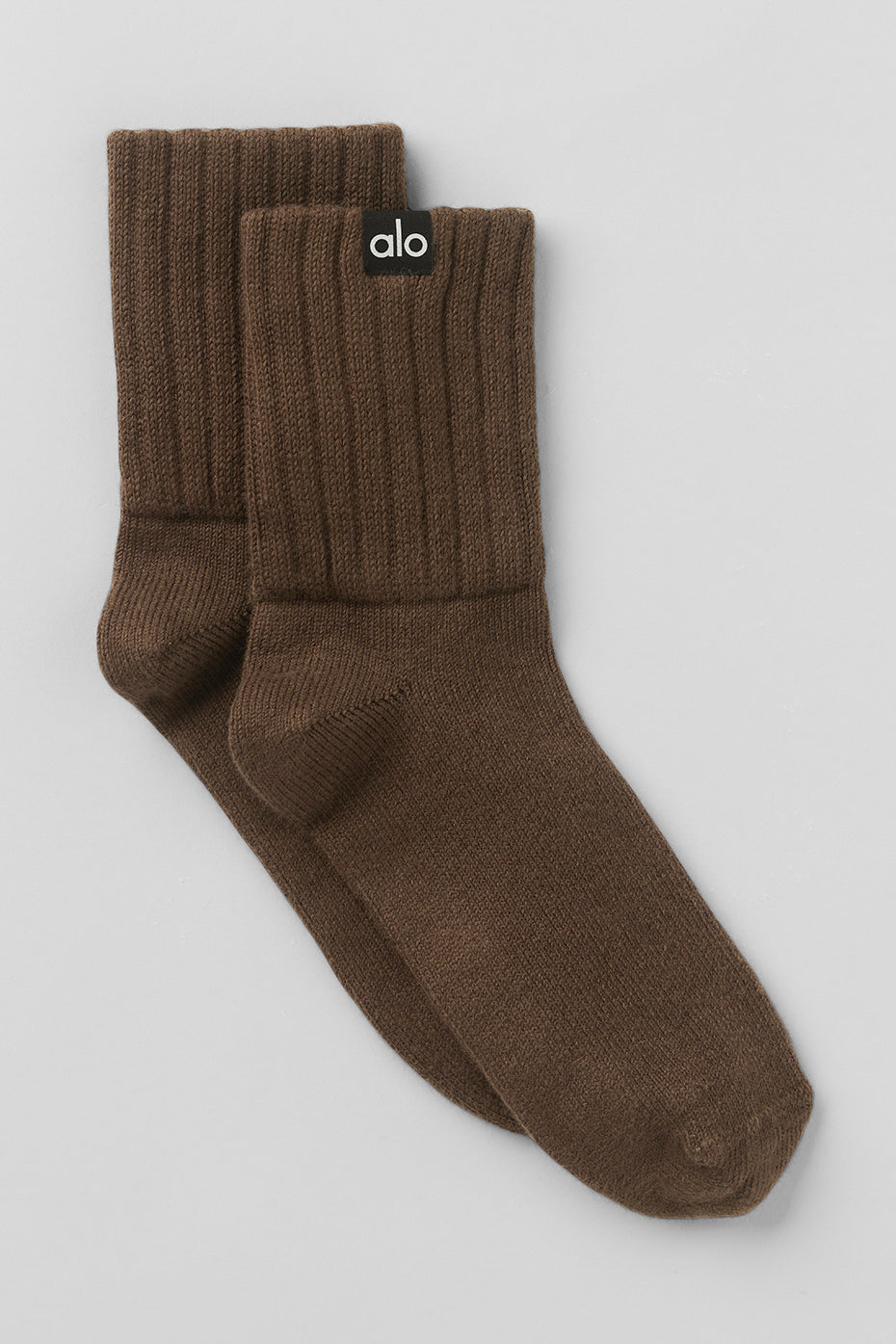 Unisex Half-Crew Scrunch Sock - Espresso--0