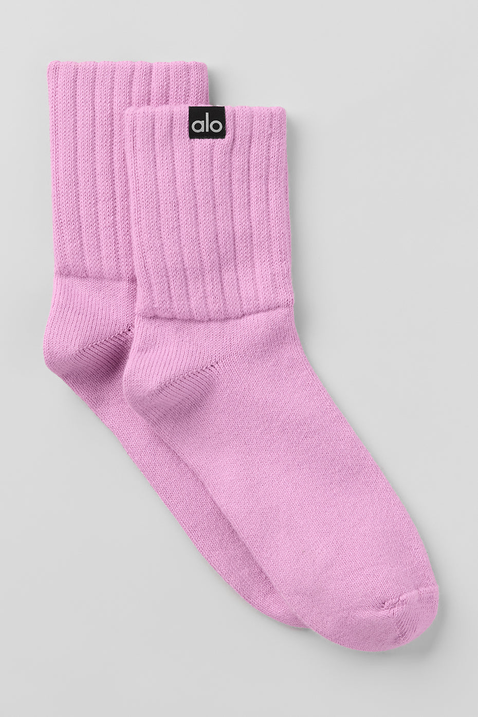 Unisex Half-Crew Scrunch Sock - Candy Heart Pink--0