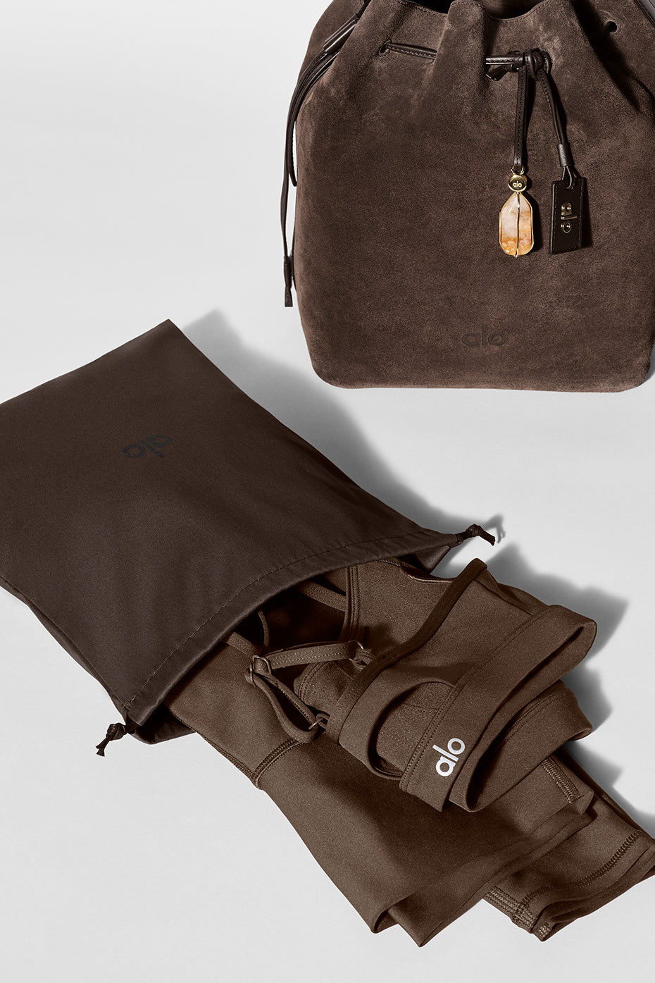 ALO Balance Bucket - Espresso Suede--6