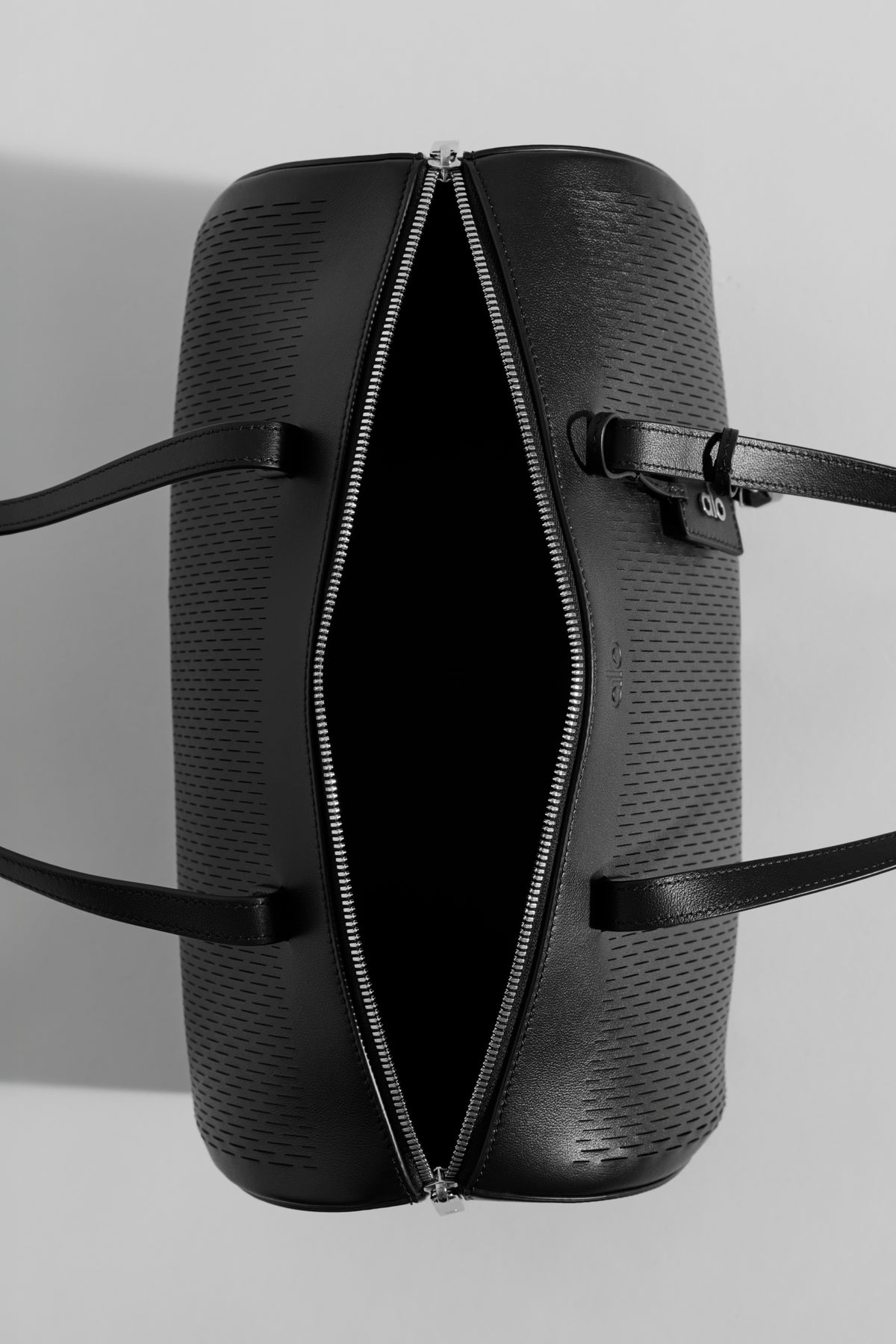 ALO Leather Mesh Shoulder Voyage - Black Leather Mesh--3