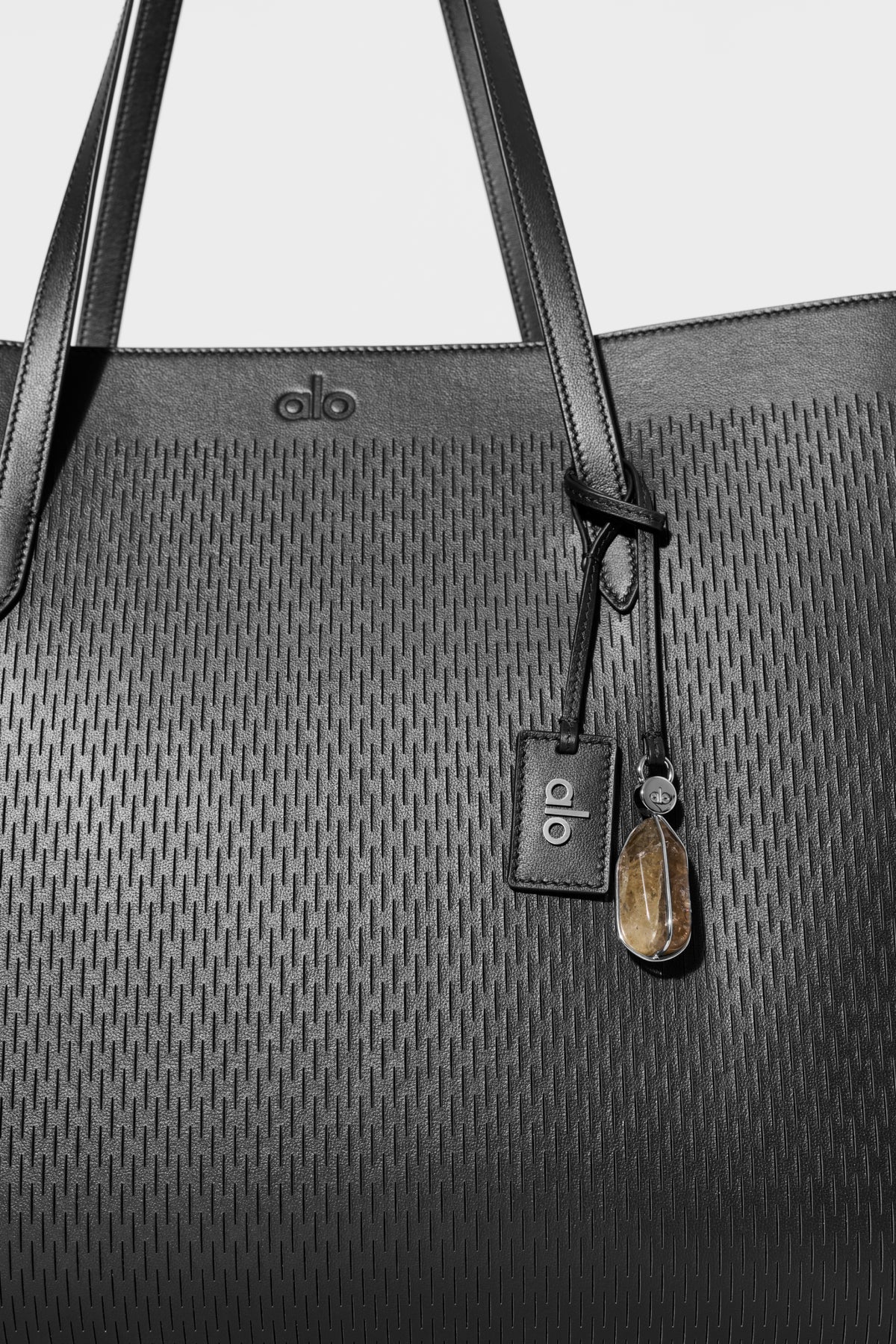 ALO Leather Mesh Tranquility Tote - Black Leather Mesh--3