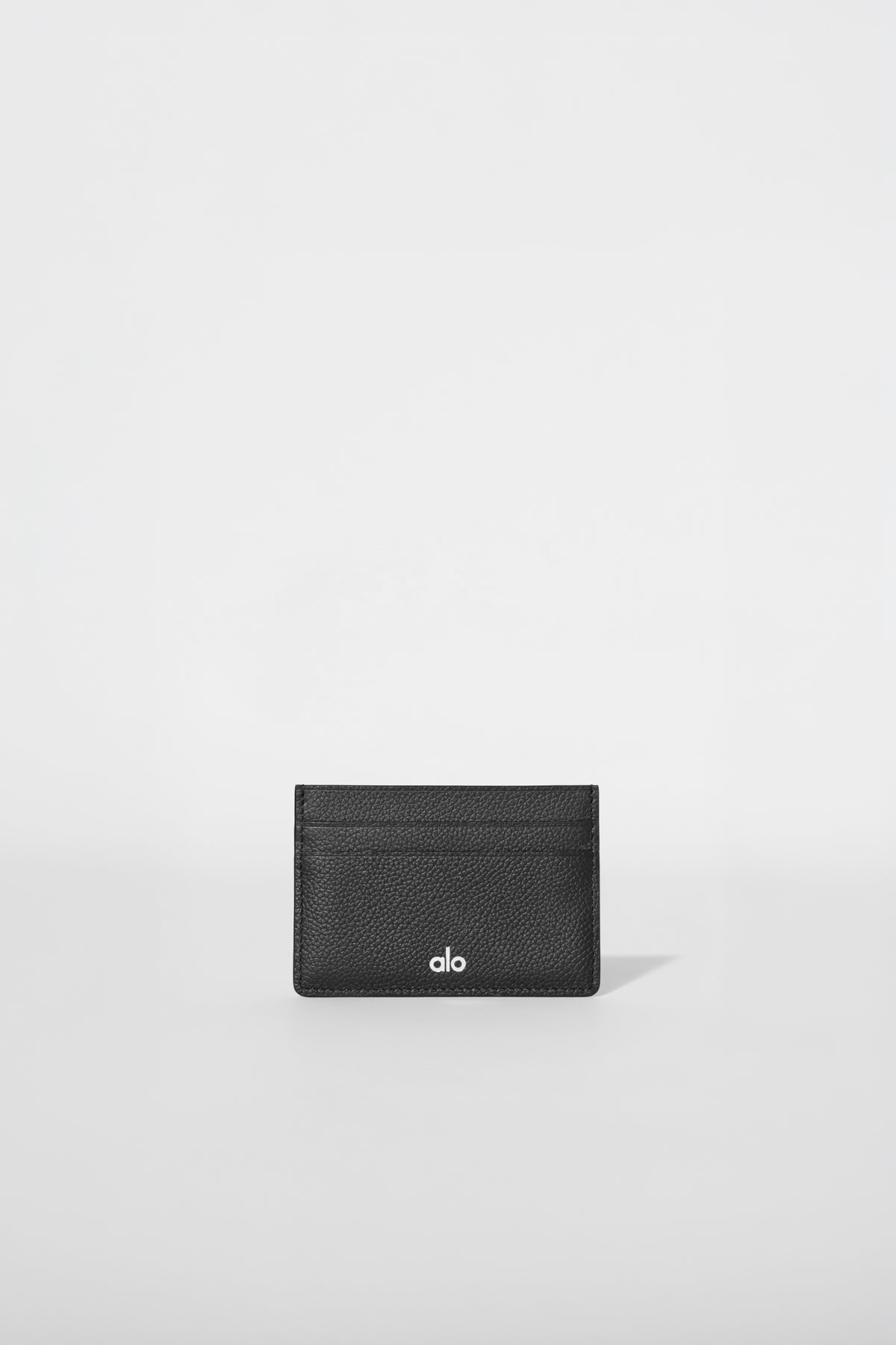 Card Holder - Black Leather/Silver--0