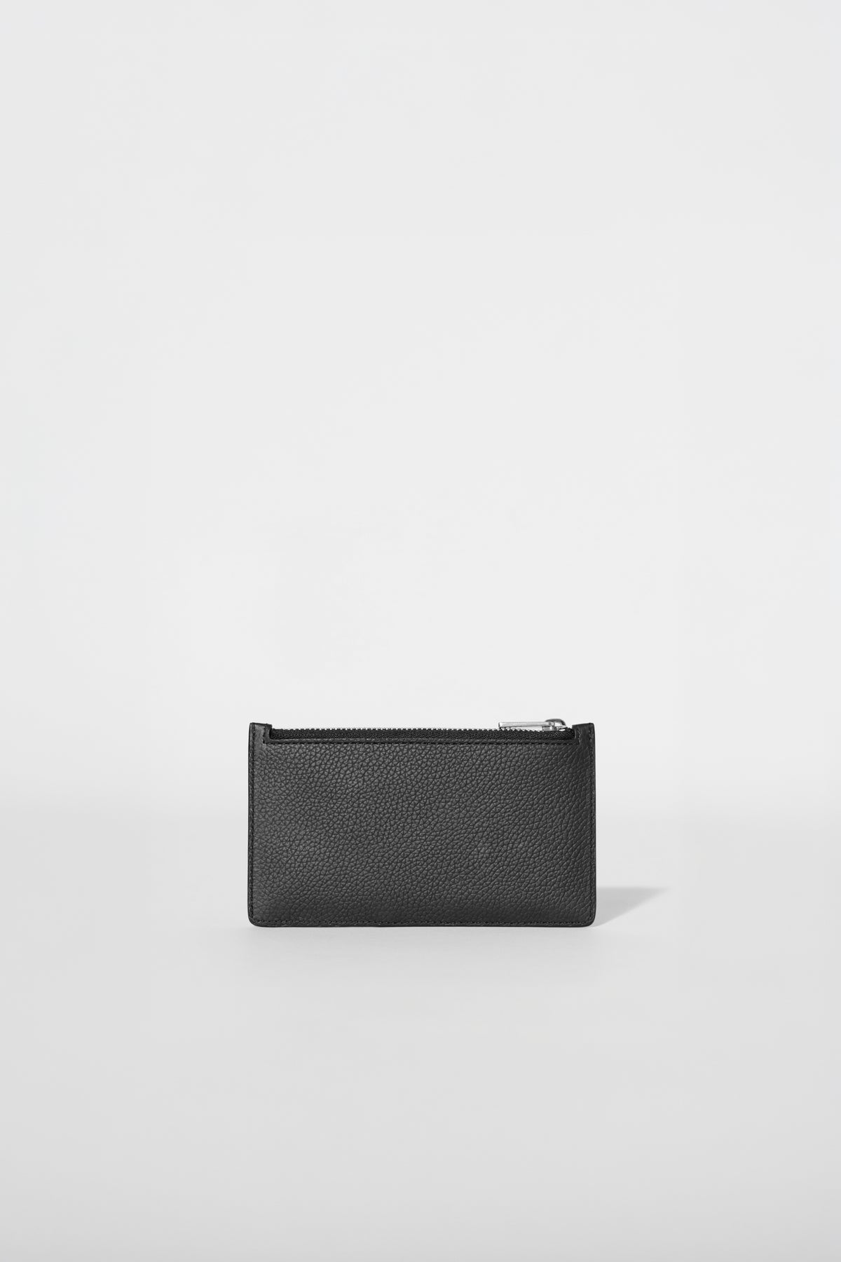 Zip Card Holder - Black Leather--1