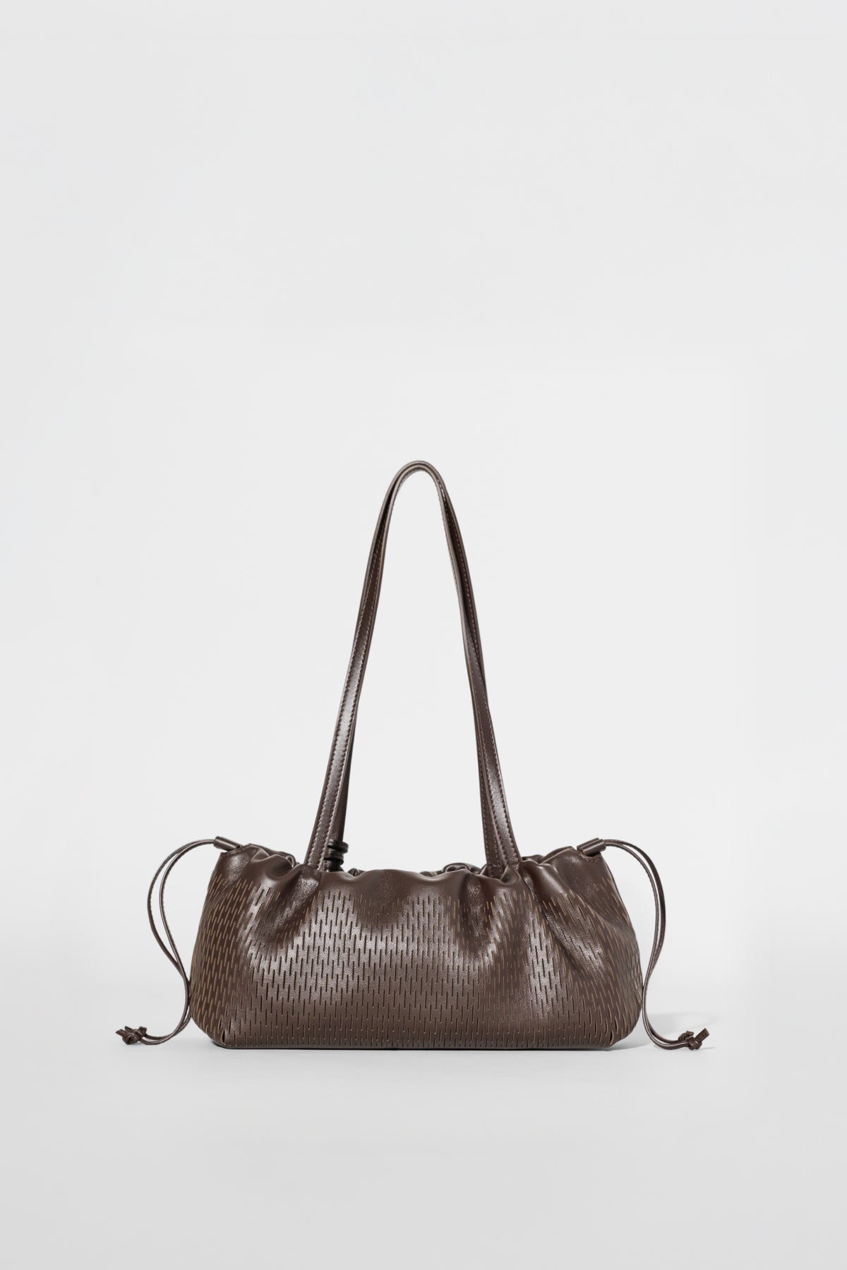 ALO Leather Mesh Mini Unwind Cinch - Espresso Leather Mesh--1