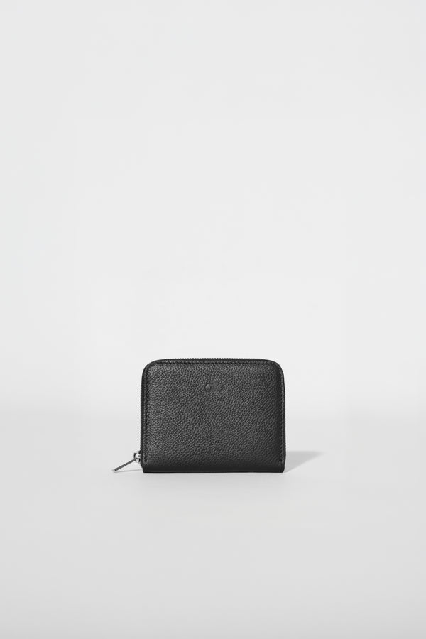 Zip Around Wallet - Black Leather