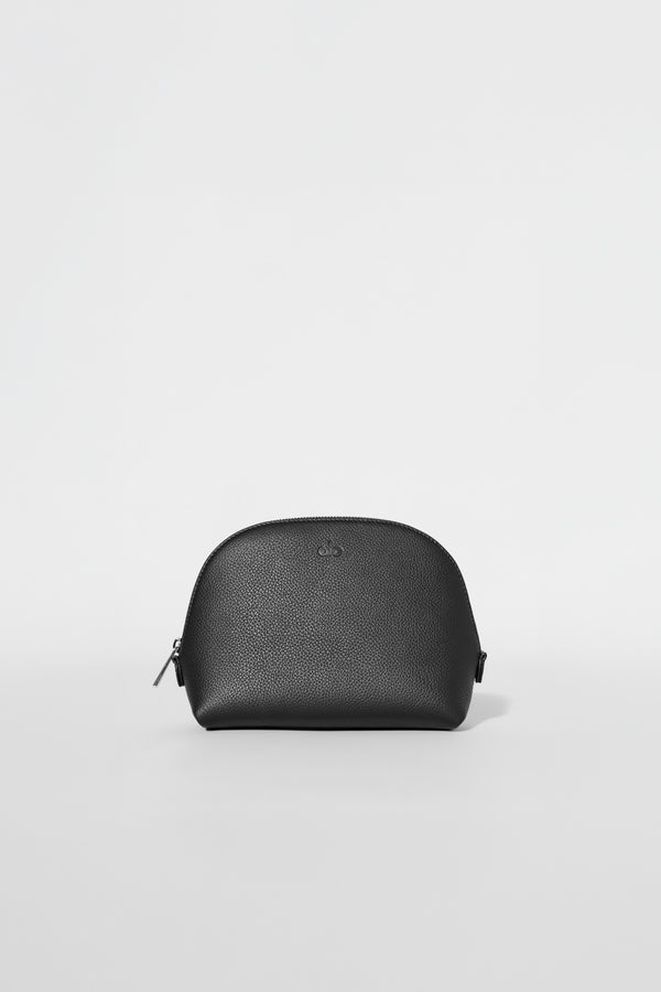 Small Crescent Pouch - Black Leather