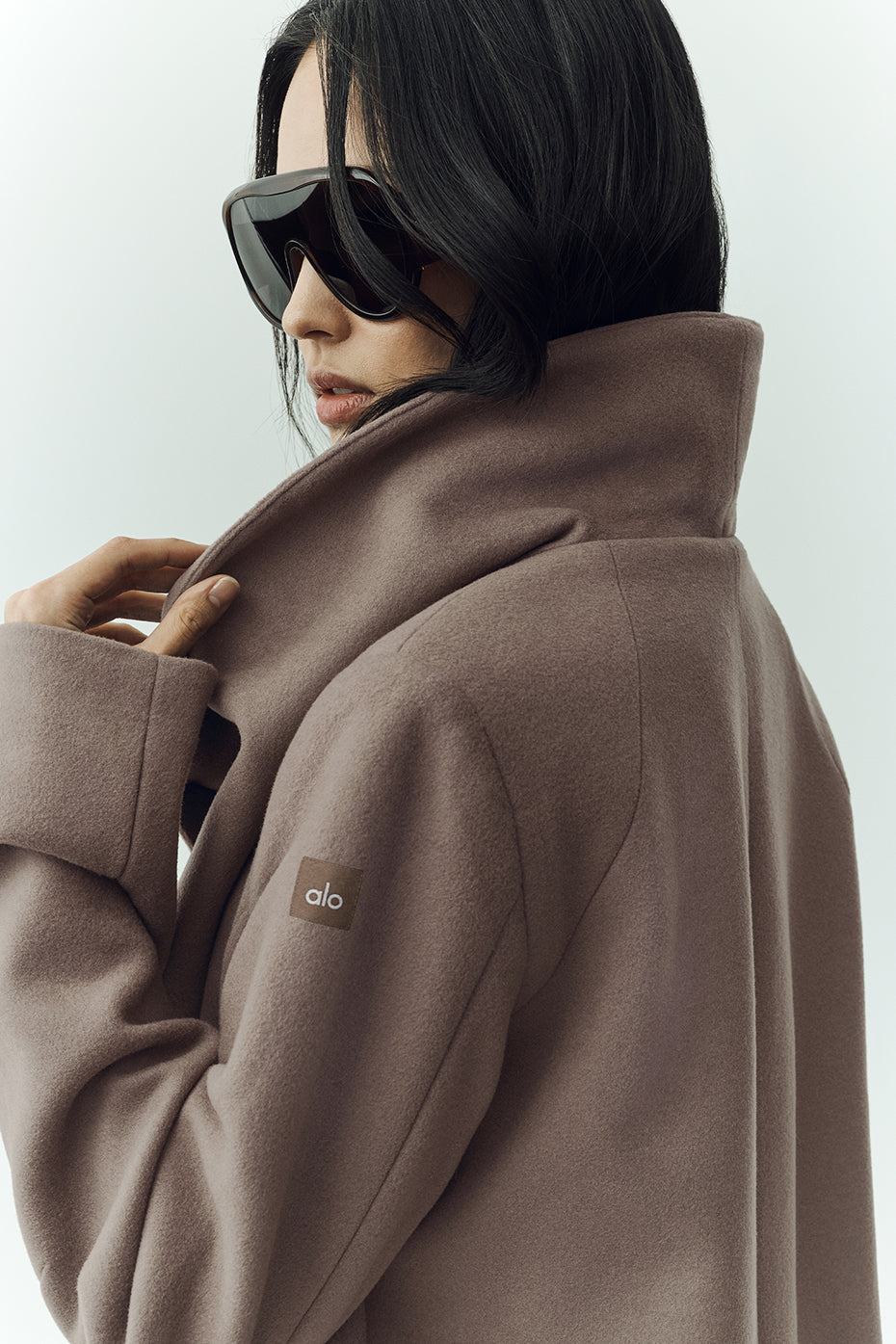Wool Blend Nightfall Long Coat - Alpine Cocoa Heather--3