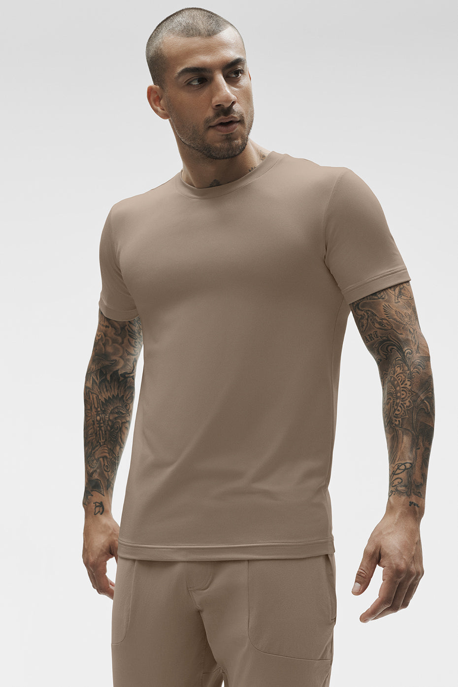 Conquer Reform Crewneck Short Sleeve - Gravel--0