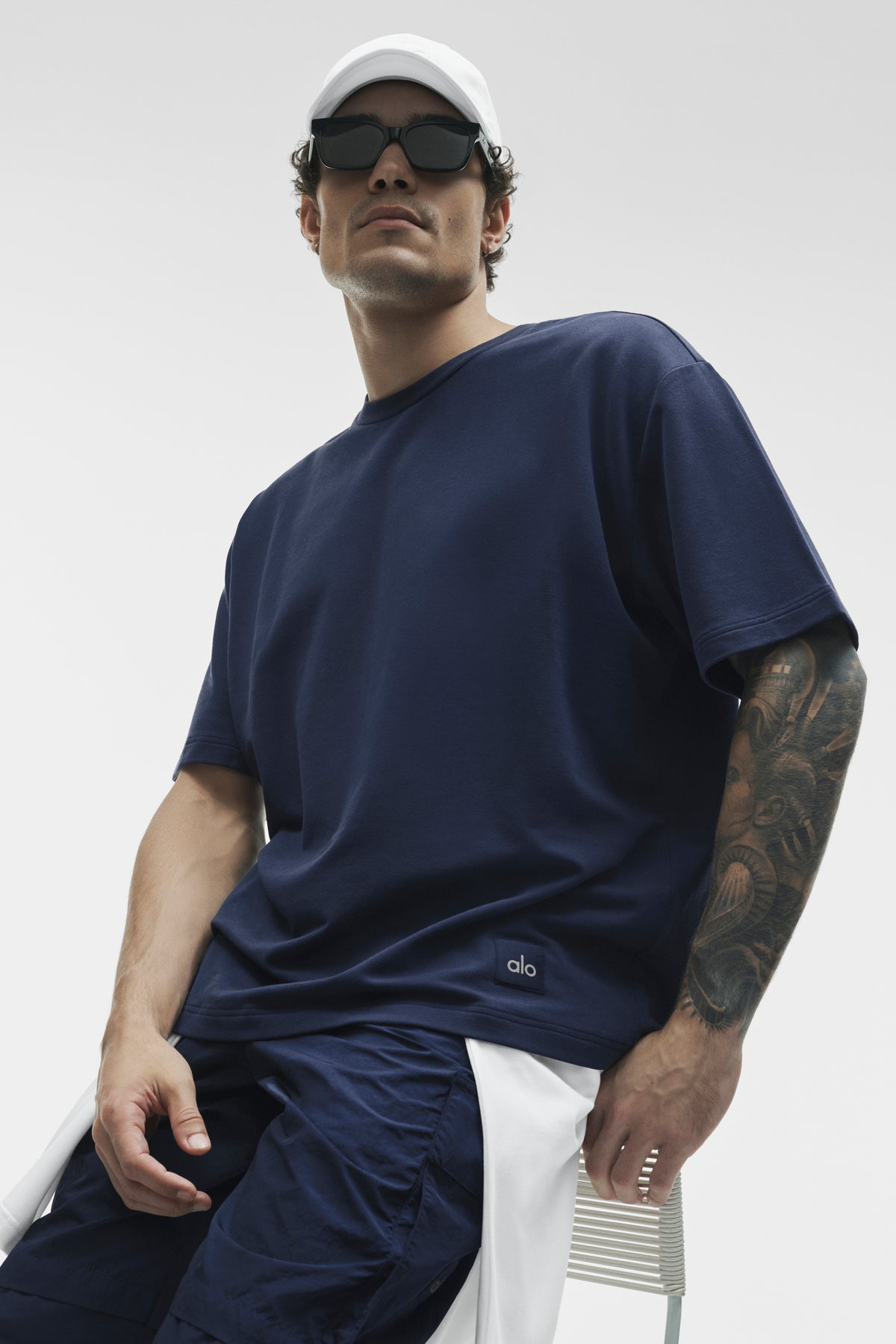 Double Take Short Sleeve - Navy--3