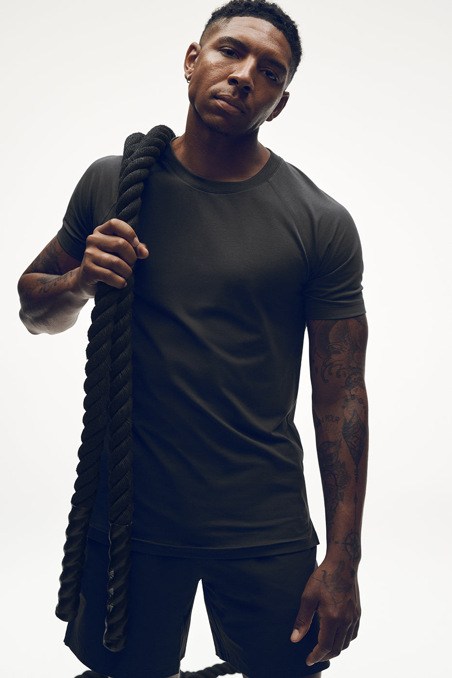 ALO Vapor Crewneck Short Sleeve - Anthracite--0