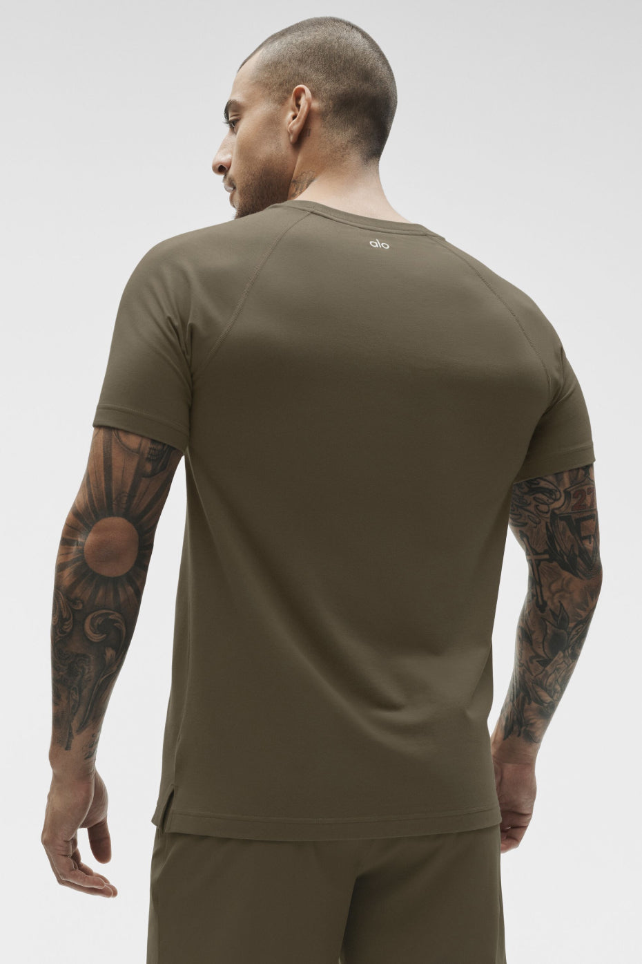 ALO Vapor Crewneck Short Sleeve - Olive Tree--1