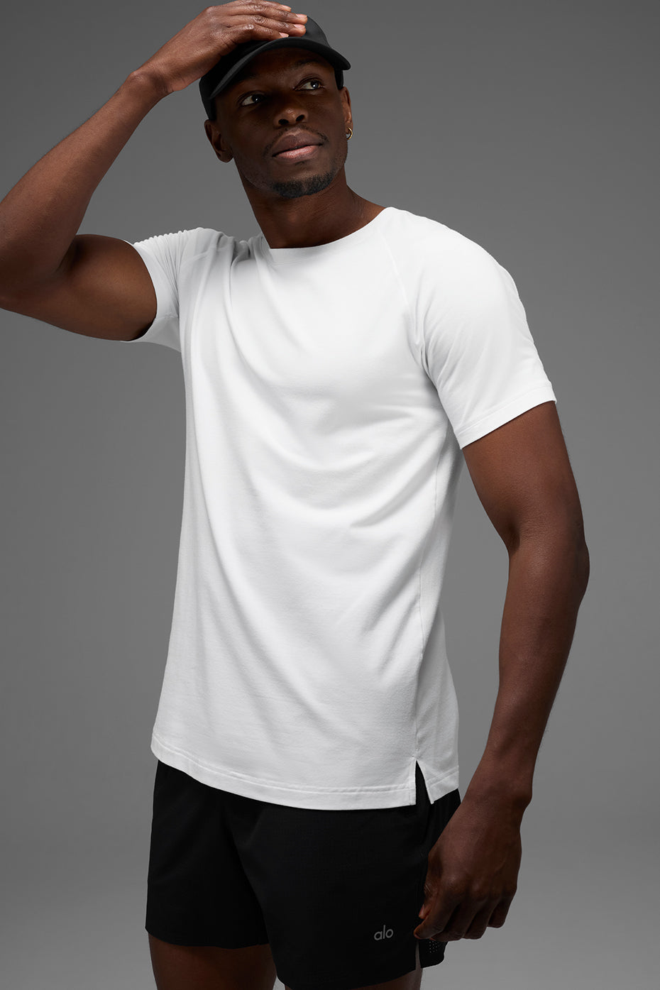 ALO Vapor Crewneck Short Sleeve - White--2