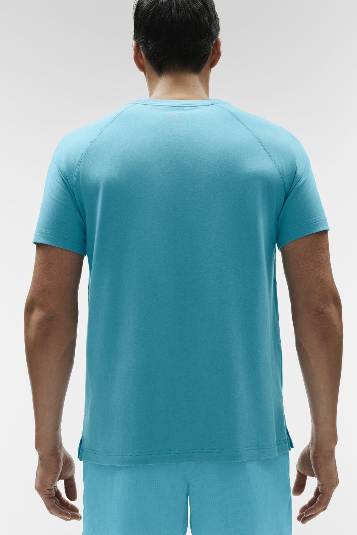 ALO Vapor Crewneck Short Sleeve - Blue Breeze--1