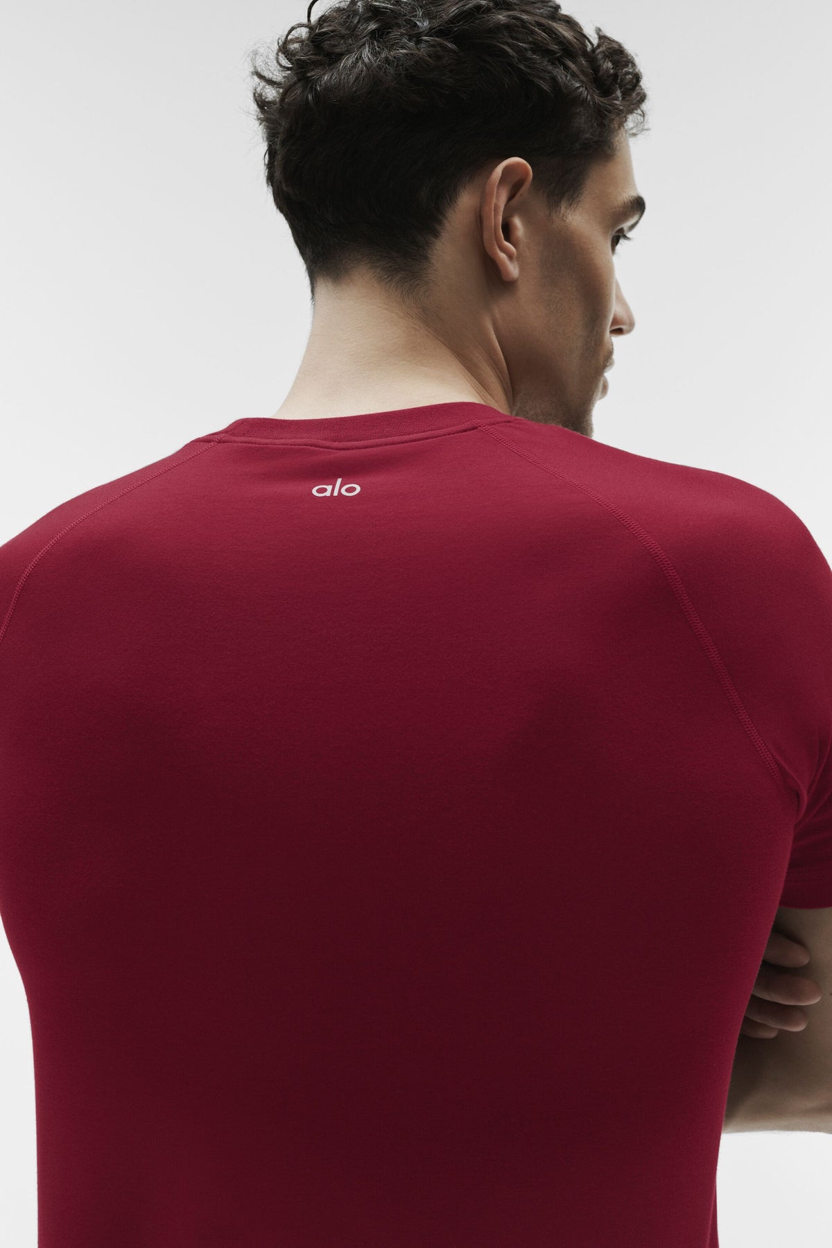 ALO Vapor Crewneck Short Sleeve - Garnet--2