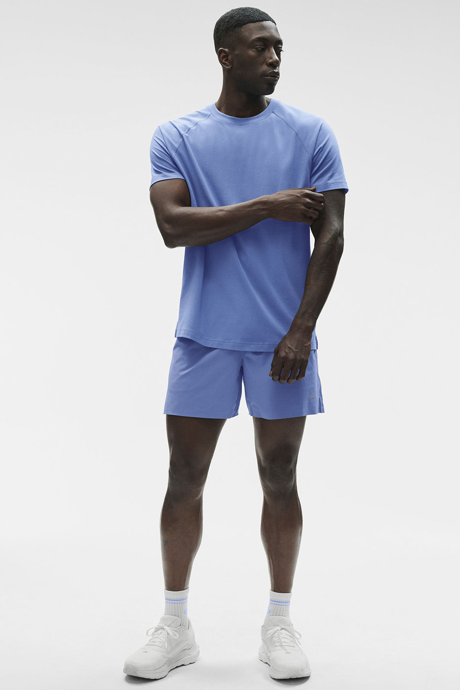 ALO Vapor Crewneck Short Sleeve - Provence Blue--4