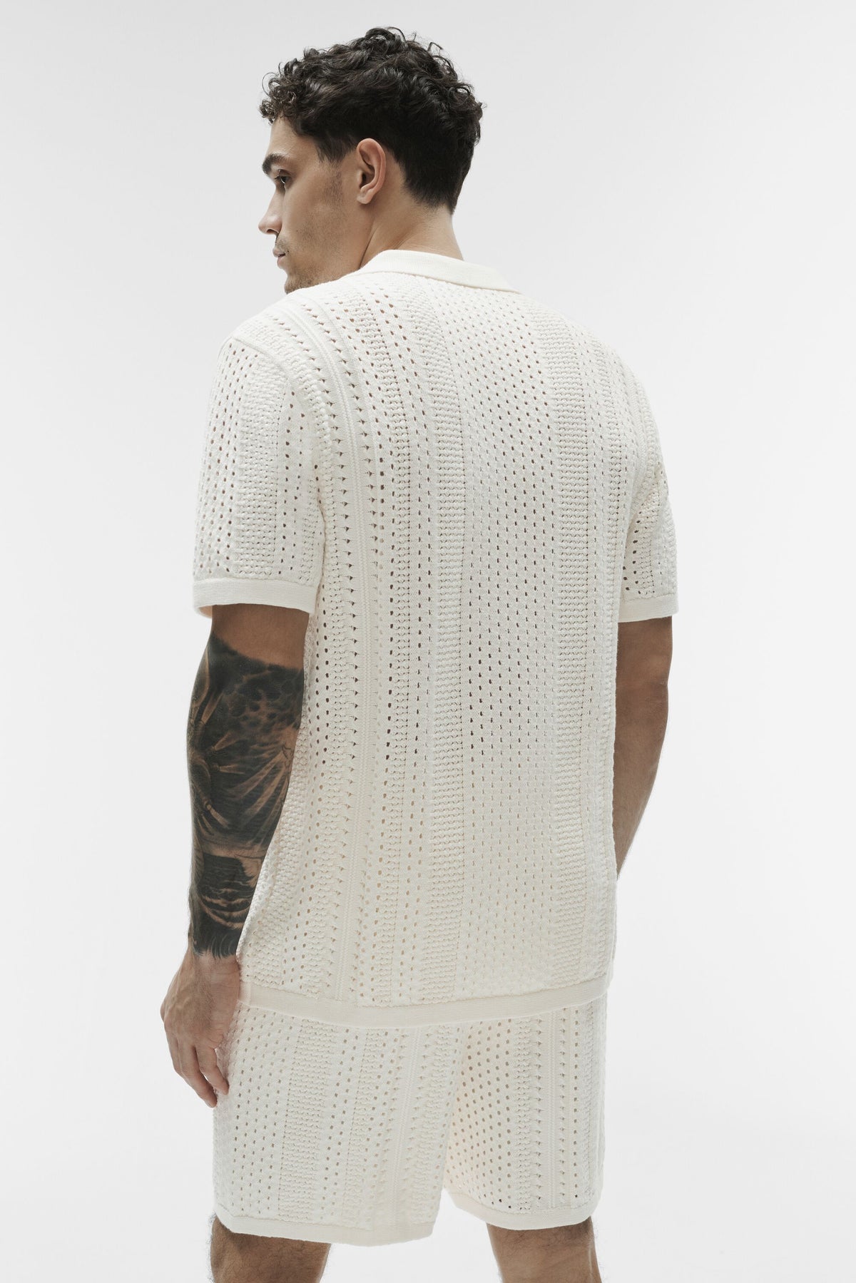 Coastline Knit Short Sleeve Polo - Ivory--3