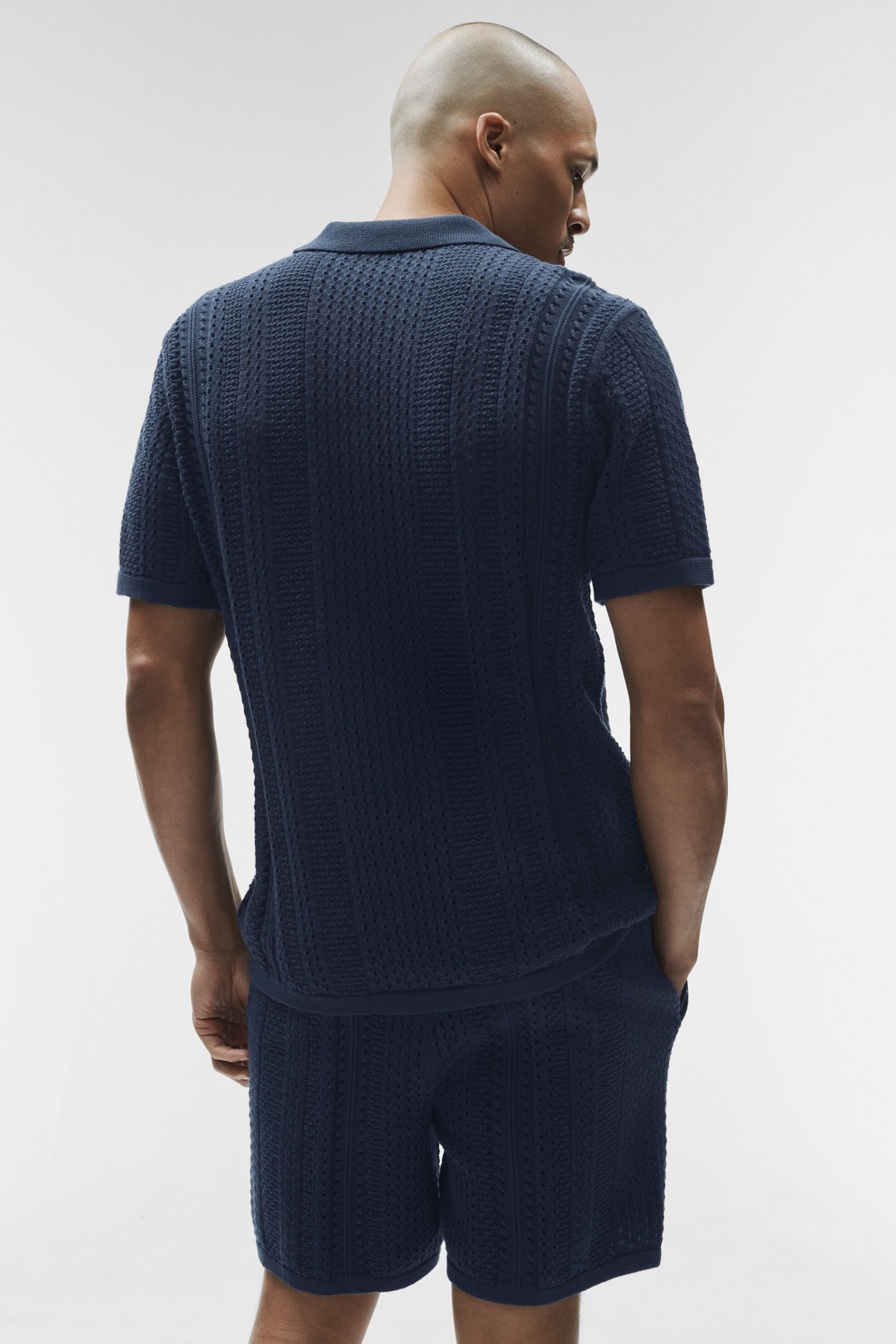 Coastline Knit Short Sleeve Polo - Navy--3
