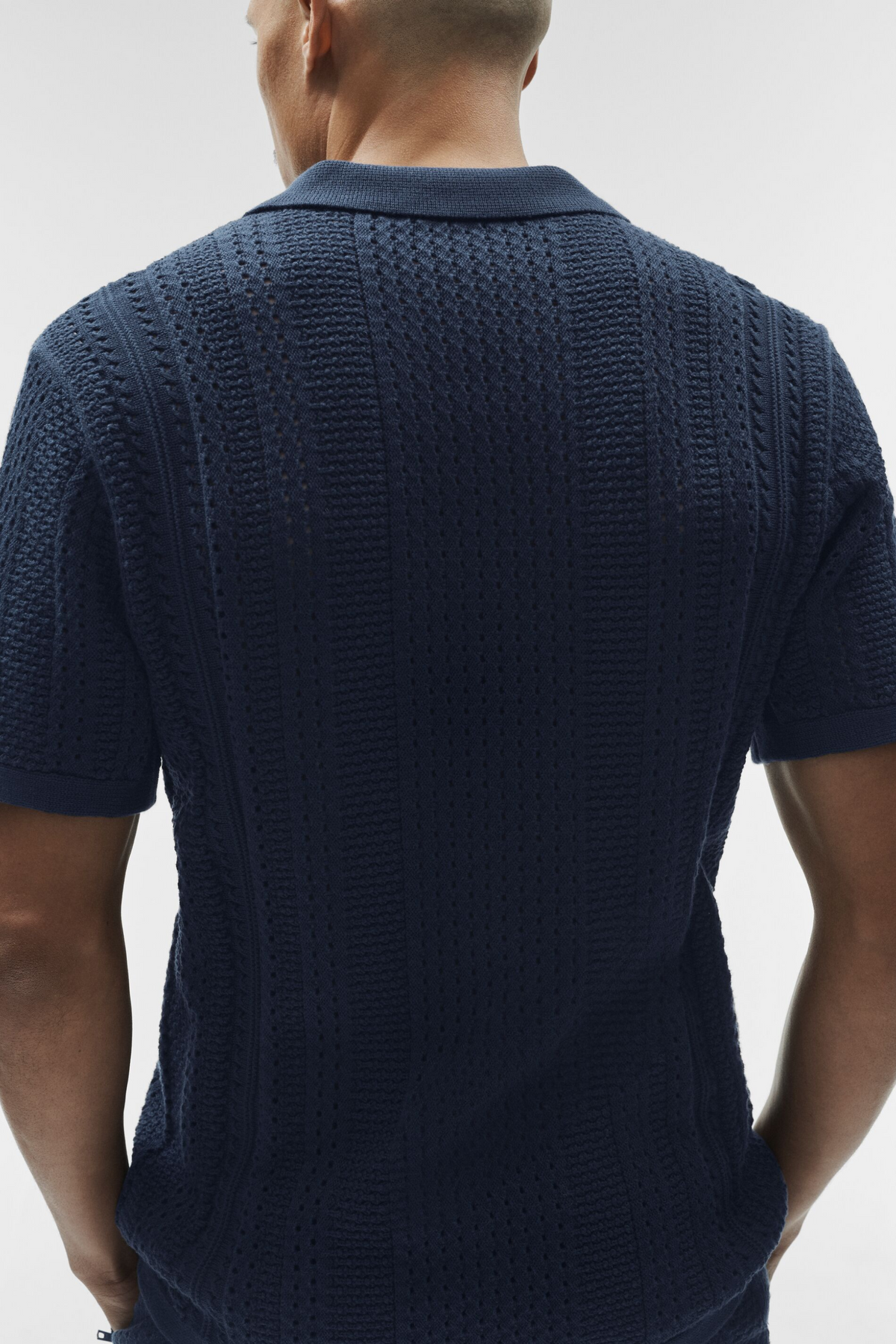 Coastline Knit Short Sleeve Polo - Navy--4