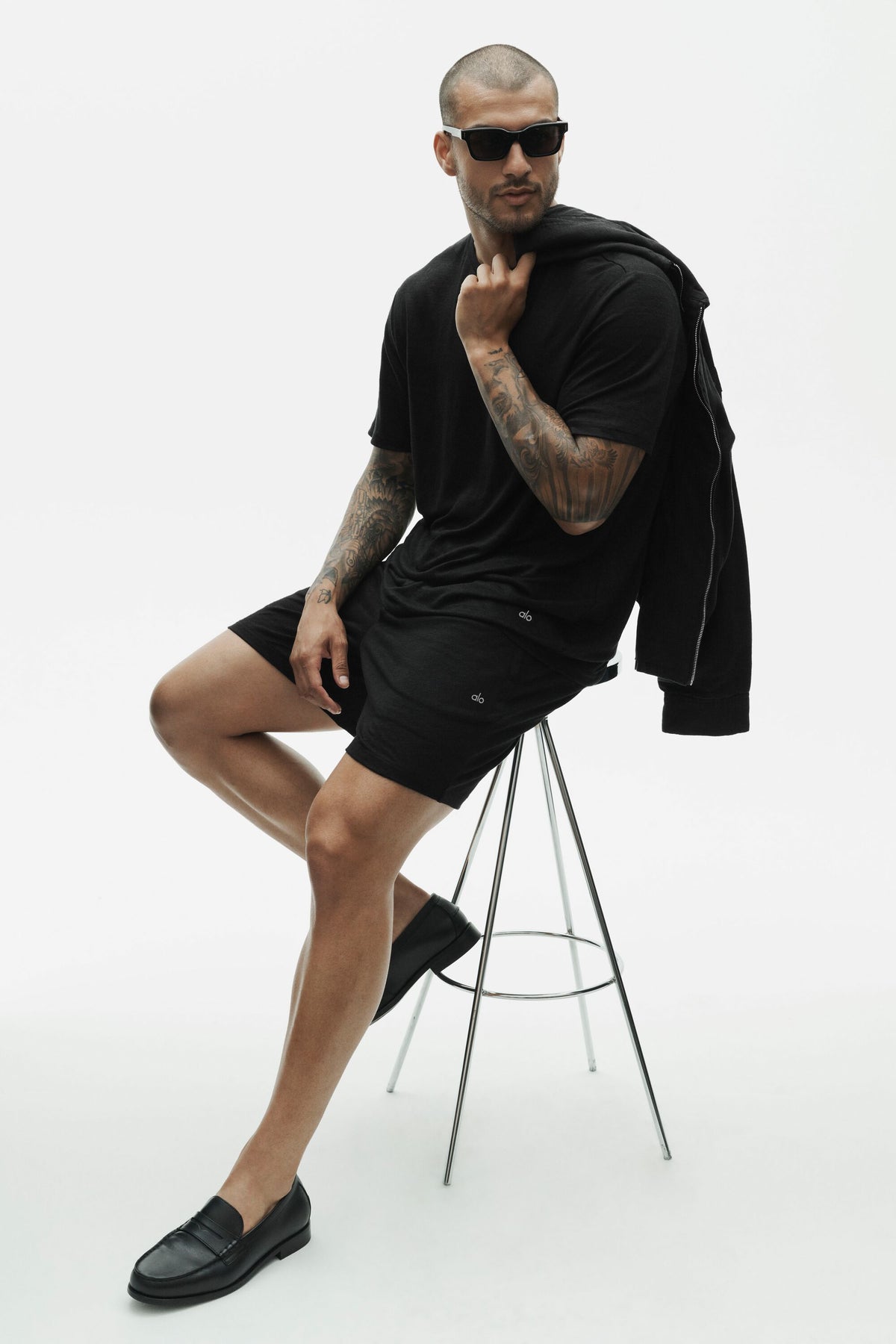 Linen Jersey Coastal Short Sleeve Tee - Black--4