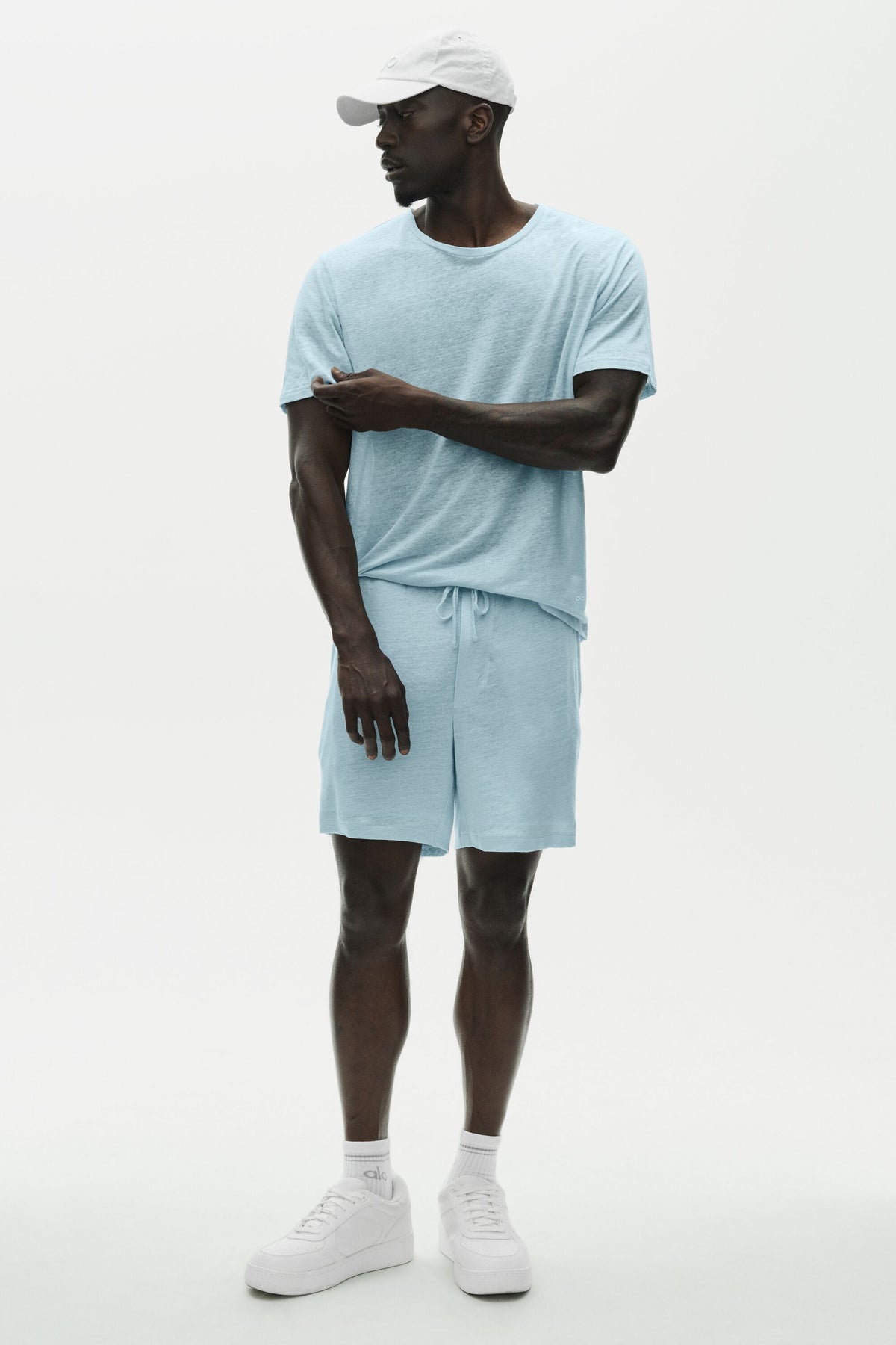 Linen Jersey Coastal Short Sleeve Tee - Seaside Blue--4