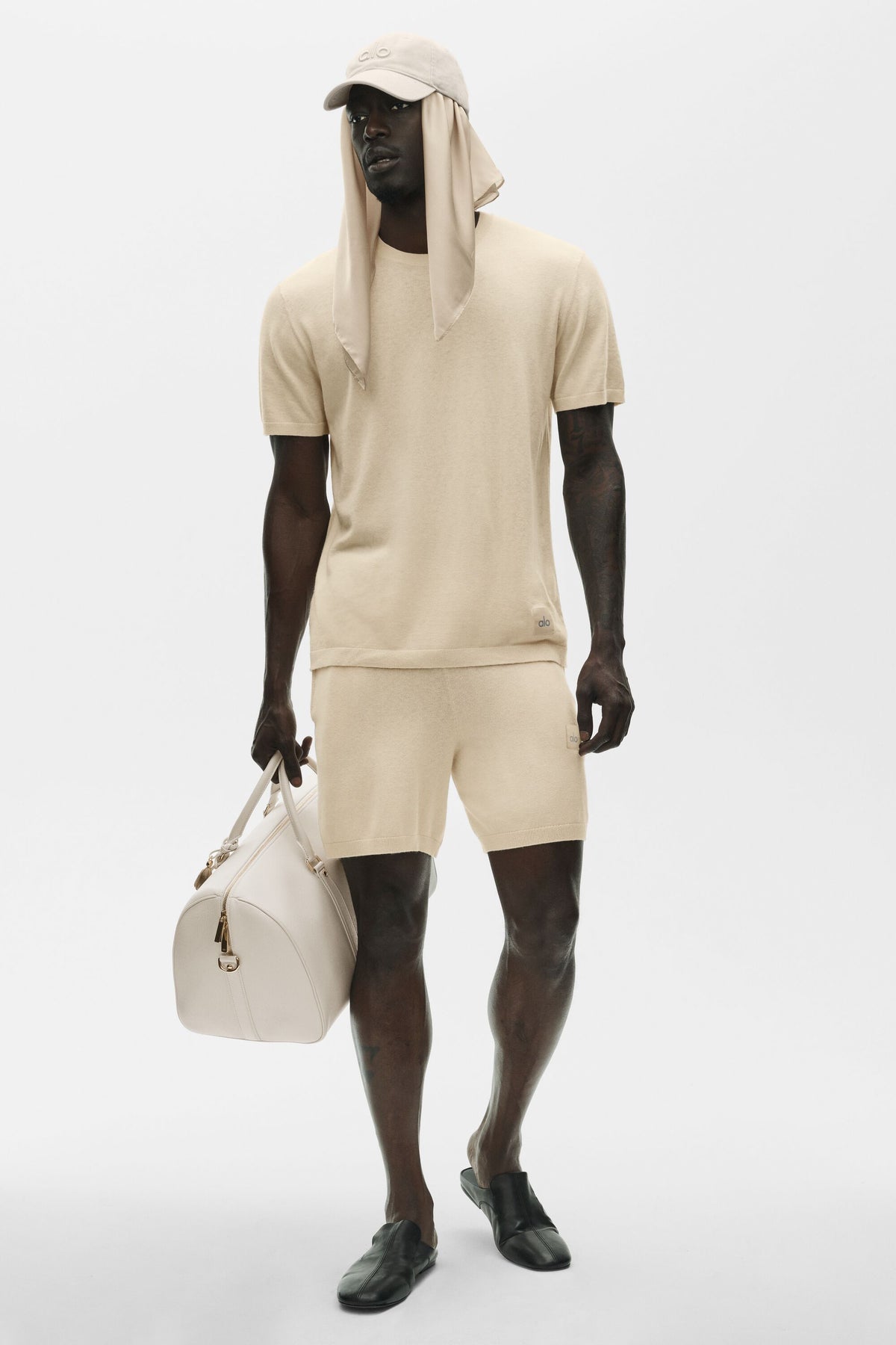 Cotton Cashmere Ever Soft Short Sleeve Crew - Sandy Beige--4