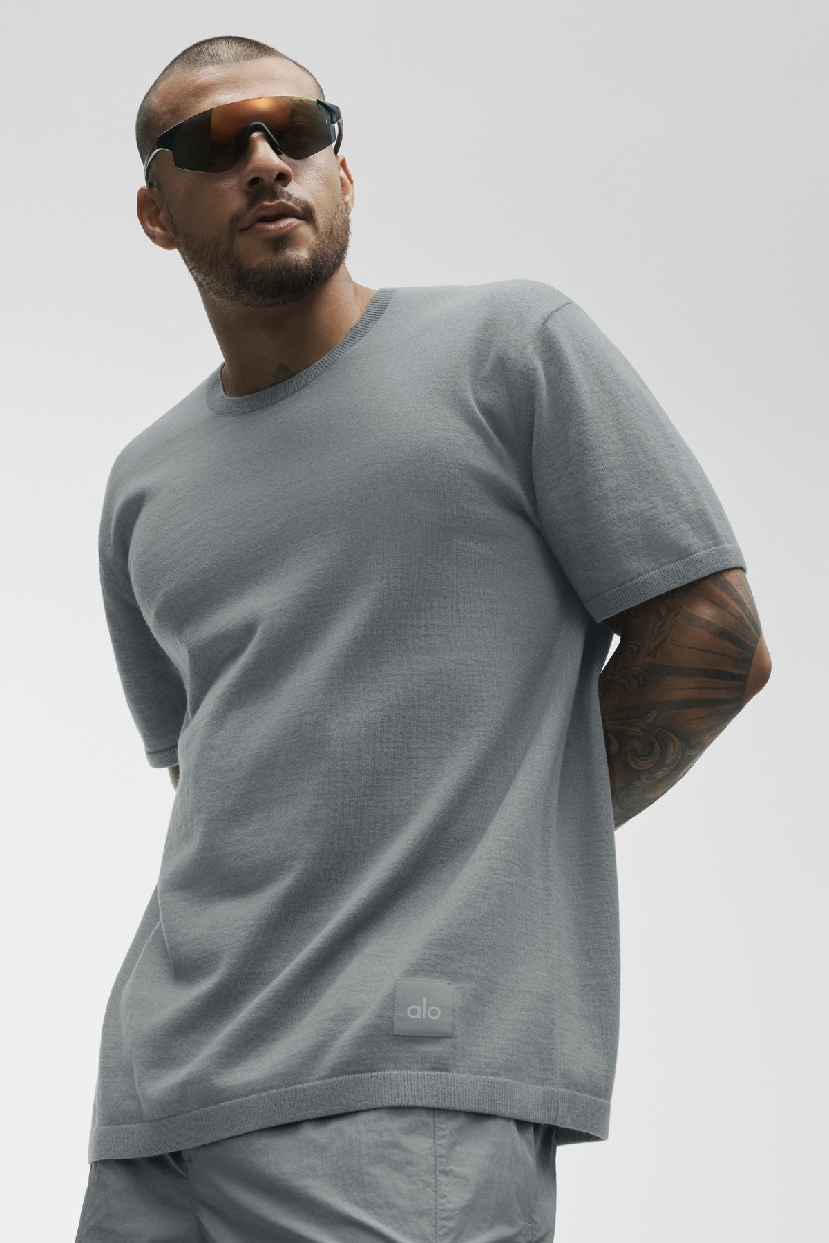 Cotton Cashmere Ever Soft Short Sleeve Crew - Monument--4