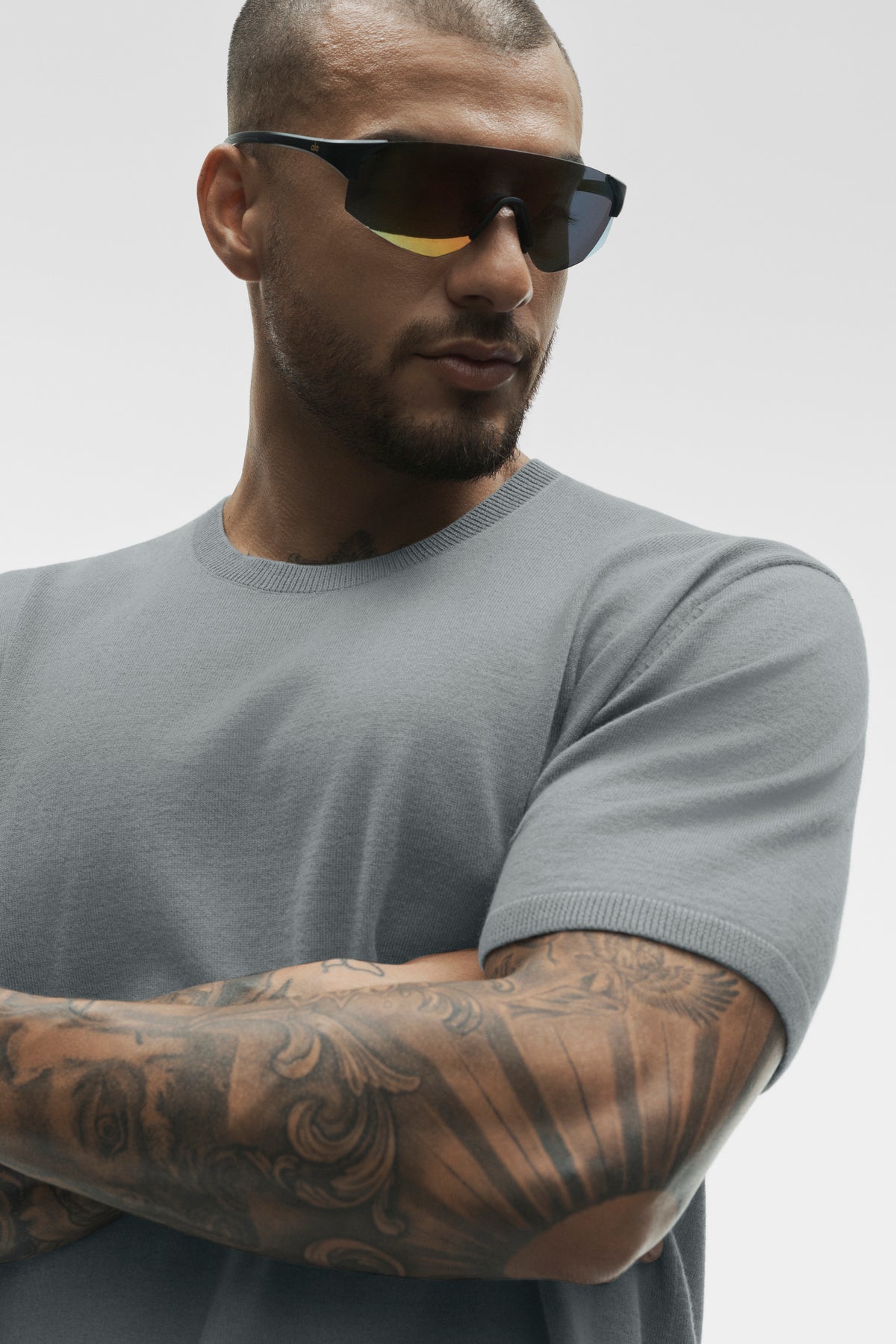 Cotton Cashmere Ever Soft Short Sleeve Crew - Monument--3