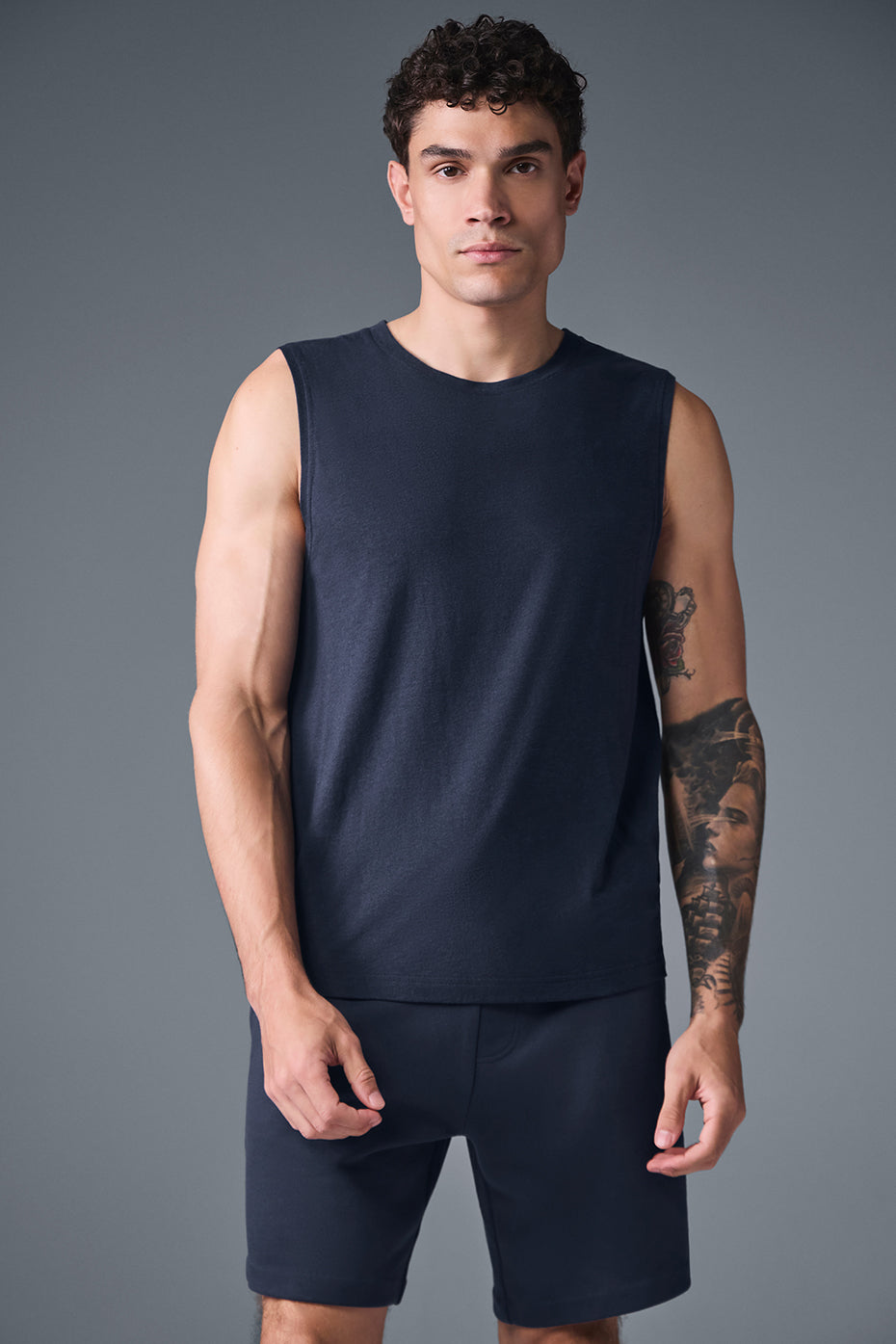 The Triumph Muscle Tank - Navy--0