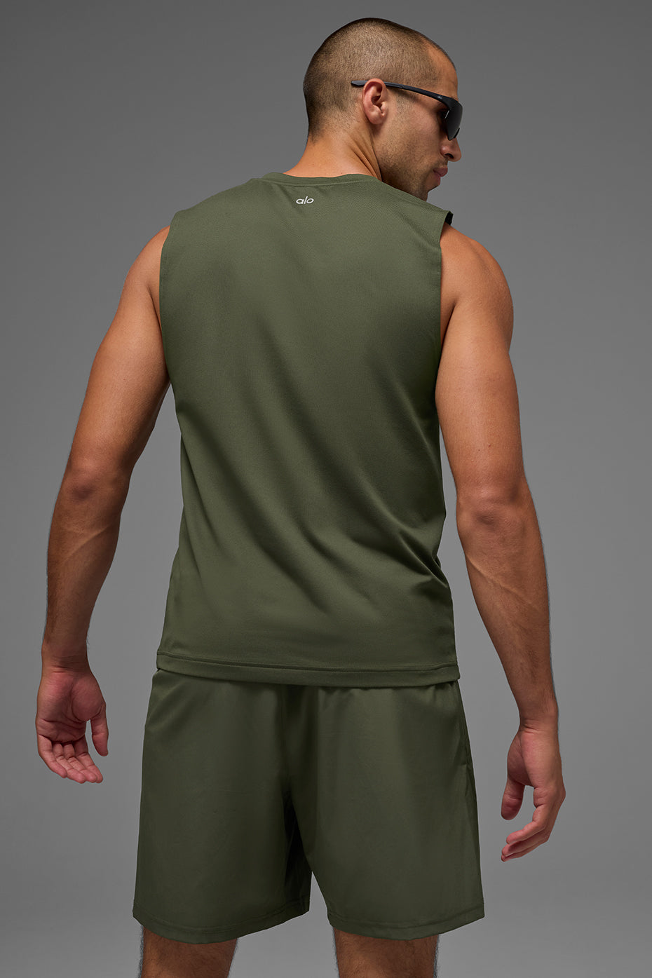 Conquer Muscle Tank - Green Olive--2
